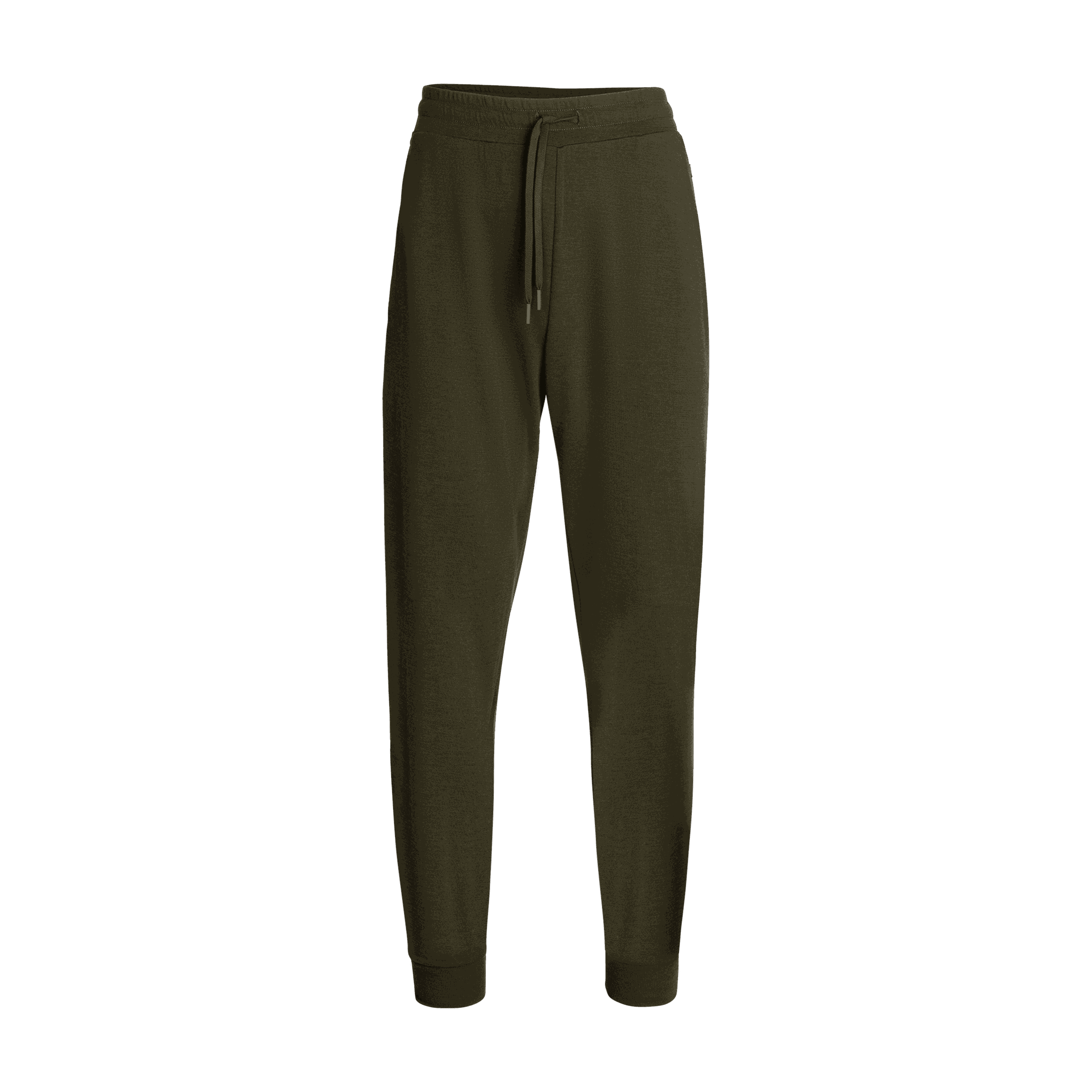 Amos merinowollen broek M - donker olijf