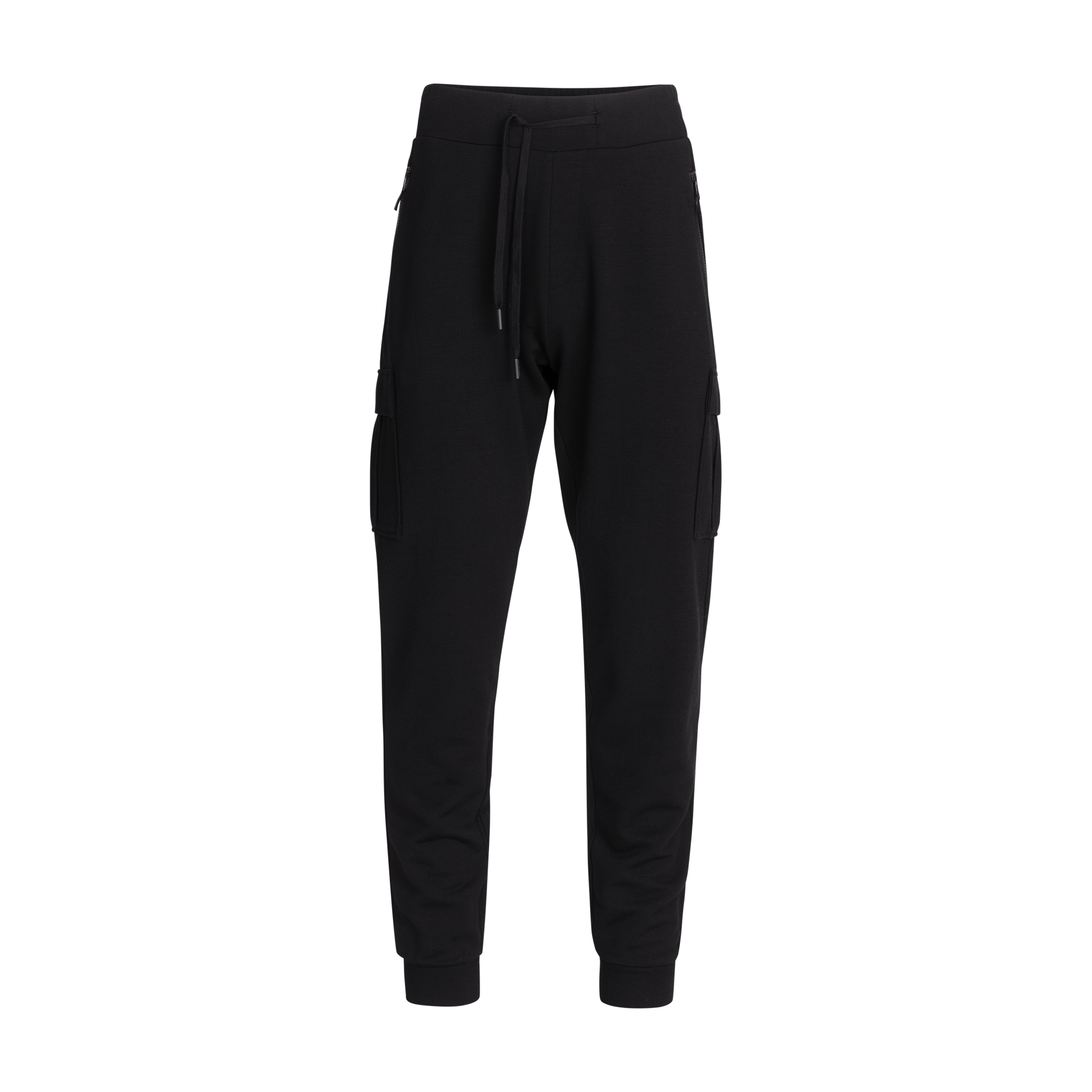 Max merinofleecereisitaskuhousut M - musta