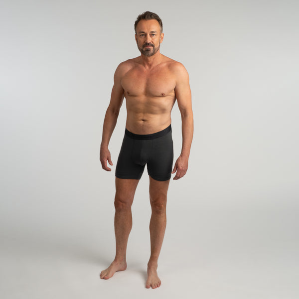 North Outdoor Noel merino boxers M in de kleur granietgrijs, mulesing-vrij merinowol. Ontworpen in Finland. - 