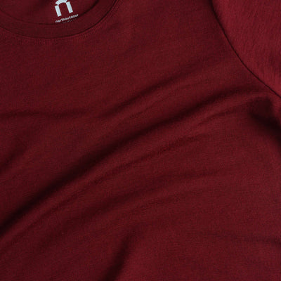 Active 210 Merino baslager t-shirt för damer - rabarberröd