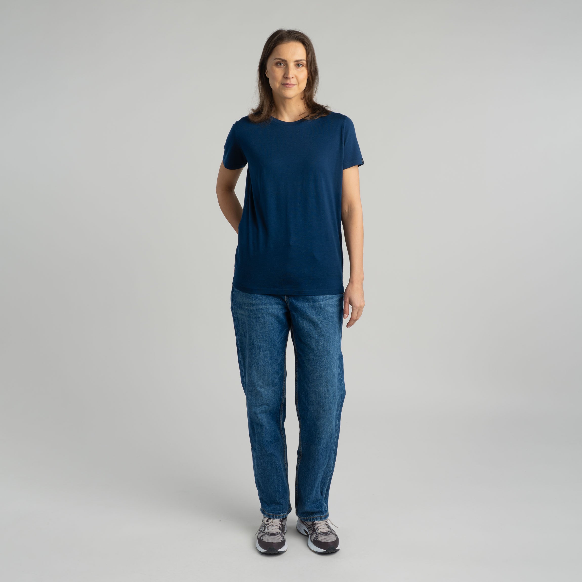 Lisa merinoull T-shirt W - blåbär 