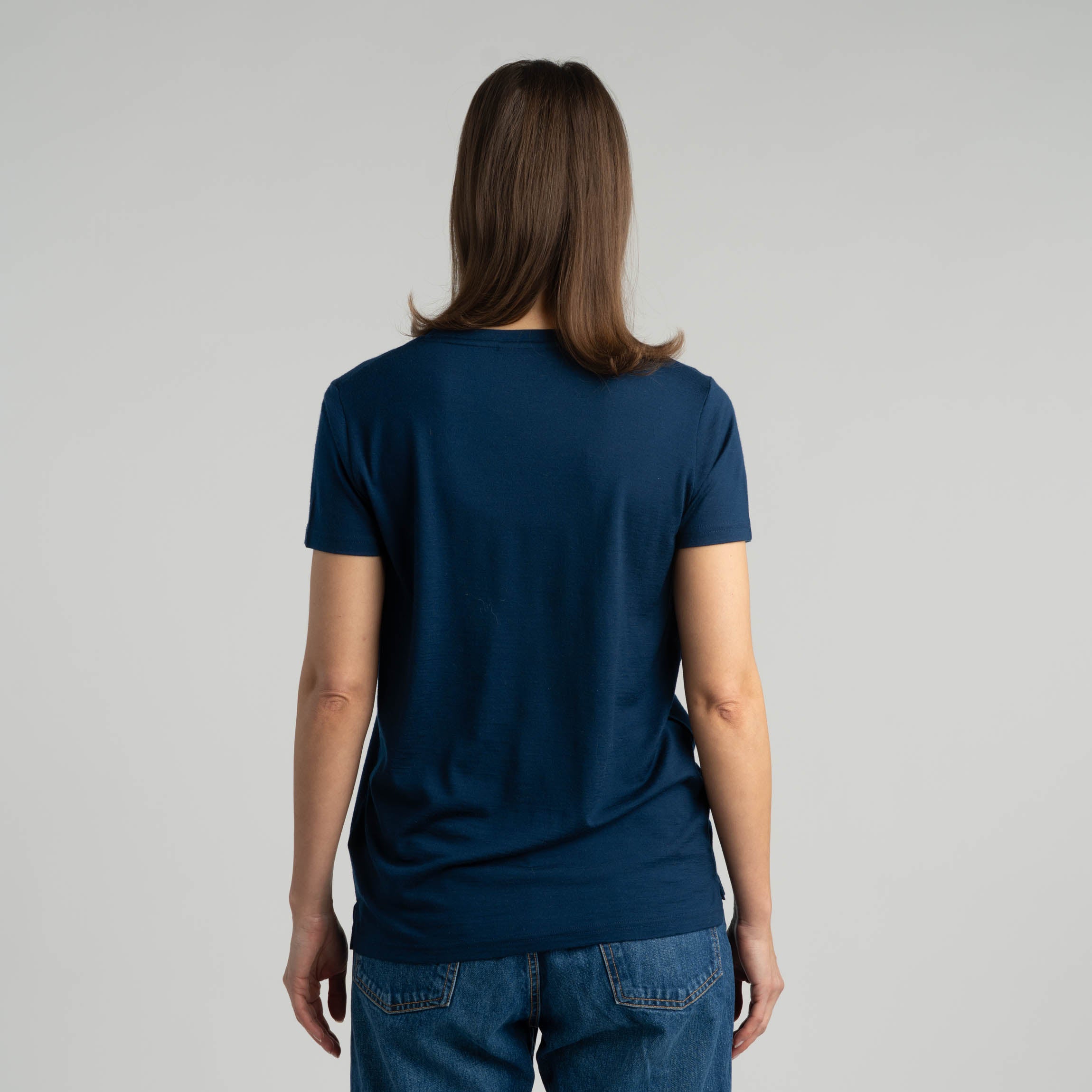 Lisa merino t-shirt W - dark blueberry 