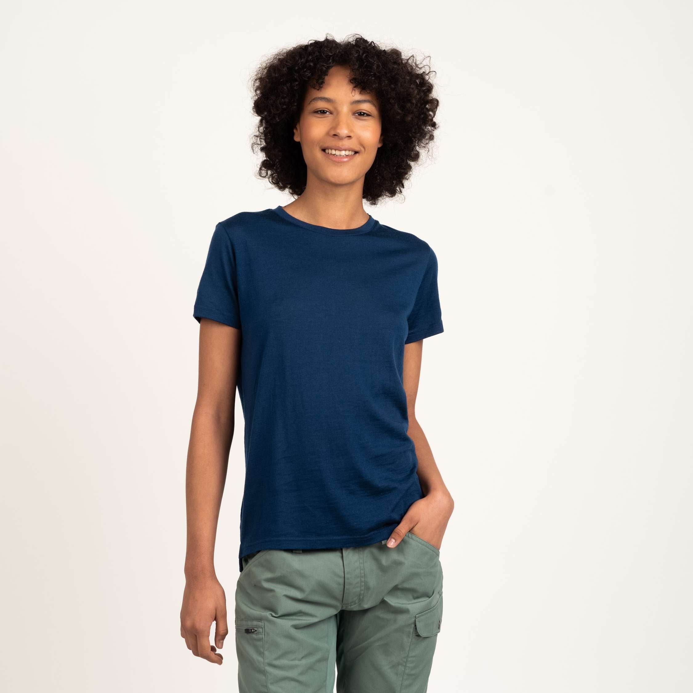 Lisa T-shirt en mérinos W - myrtille 