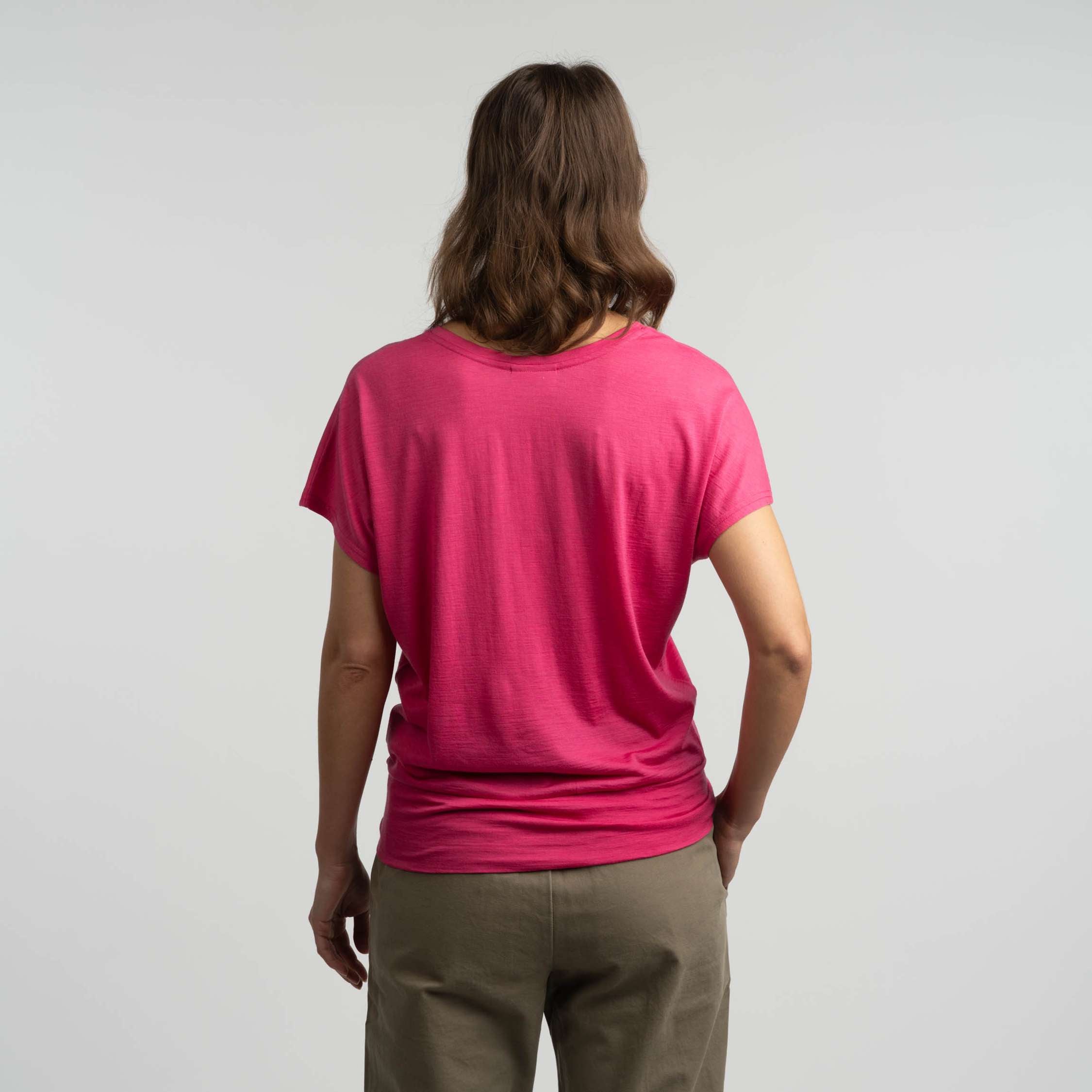 Eva merino T-paita W - pinkki