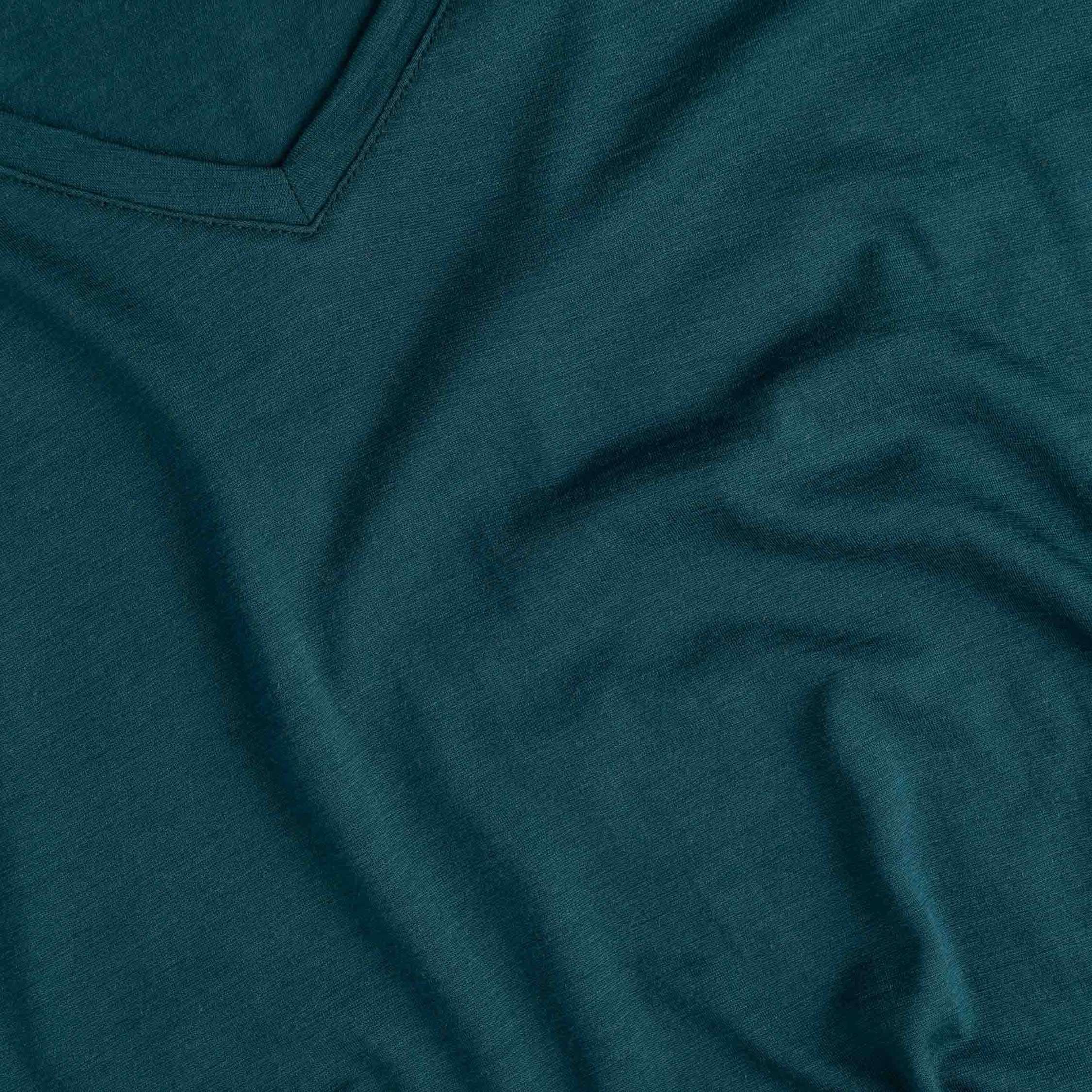 North Outdoor Eva merino T-paita W värissä sinivihreä, mulesing-vapaa merinovilla. Suunniteltu Suomessa. - 