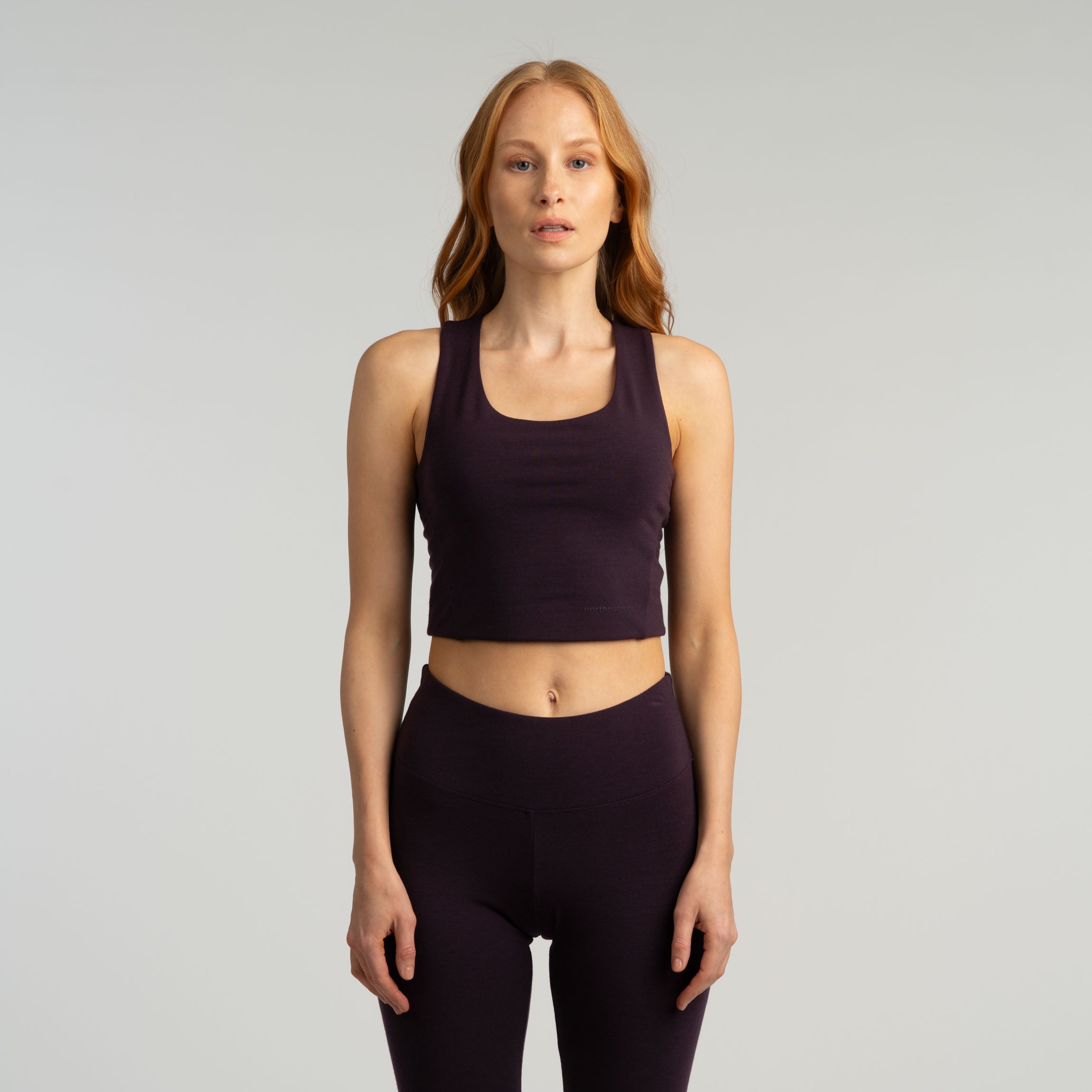 Lena bralette en mérinos W - aubergine 