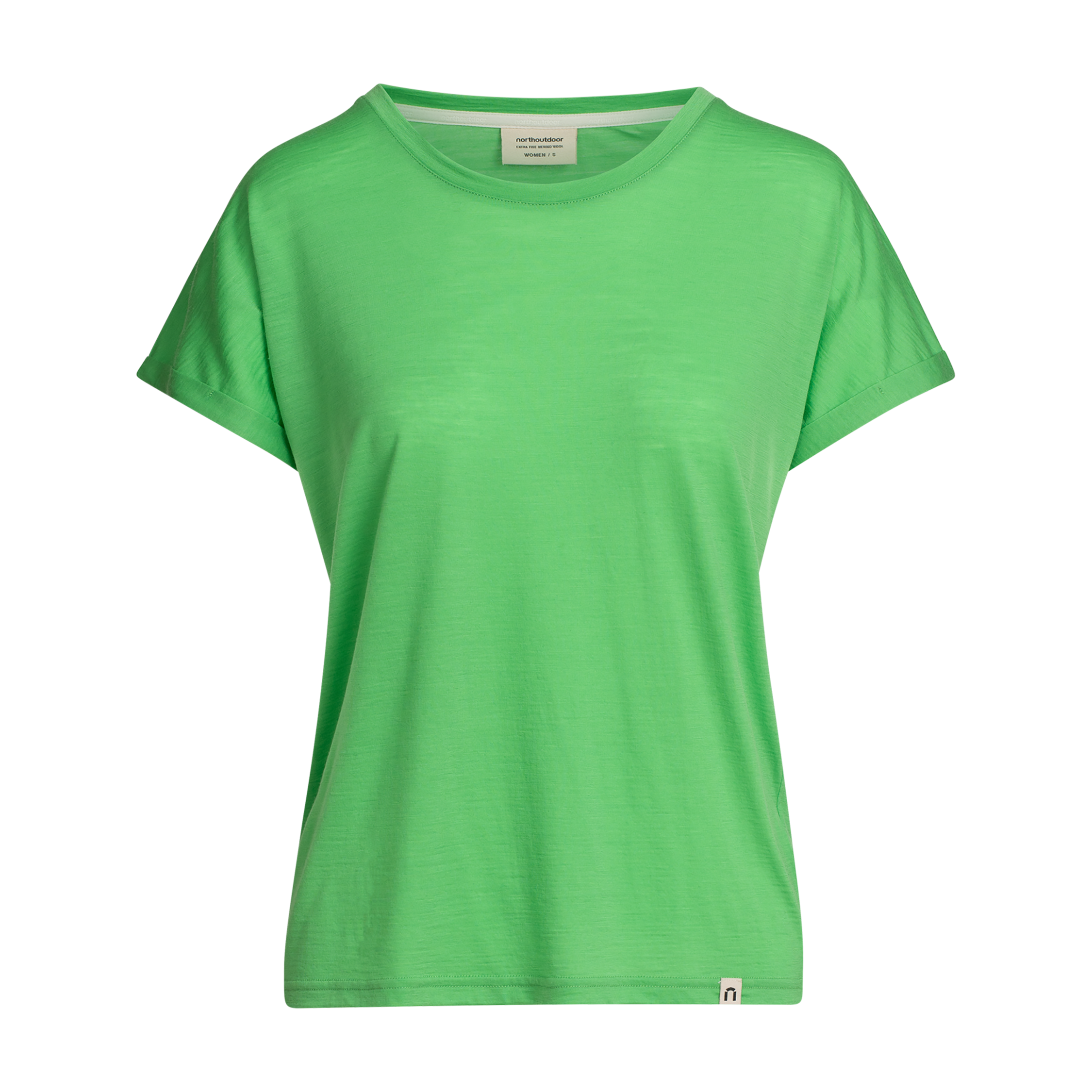 Edit merino T-paita W - ruohonvihreä