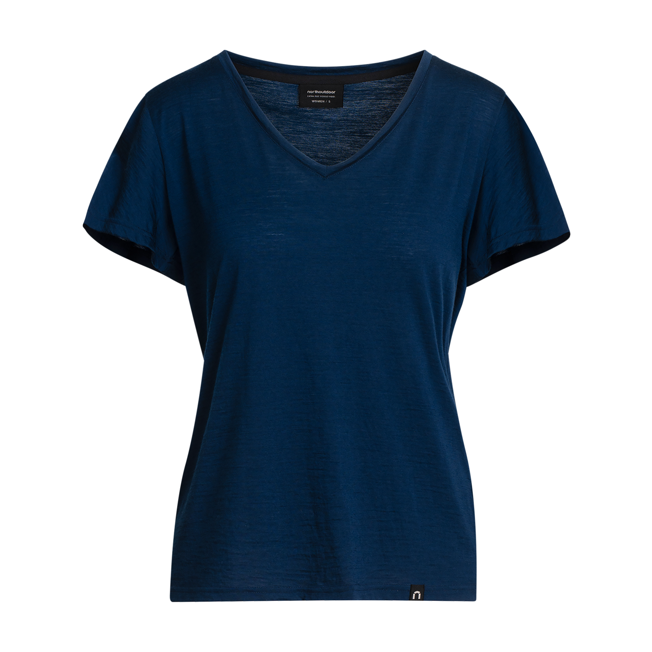 Ava merino T-paita W - tumma mustikka