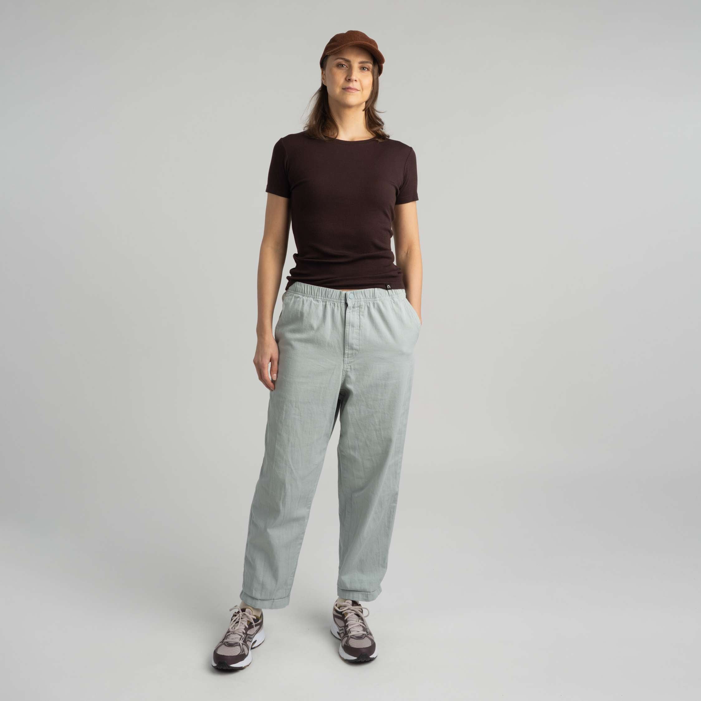 Amy merino-T-paita W - suklaa