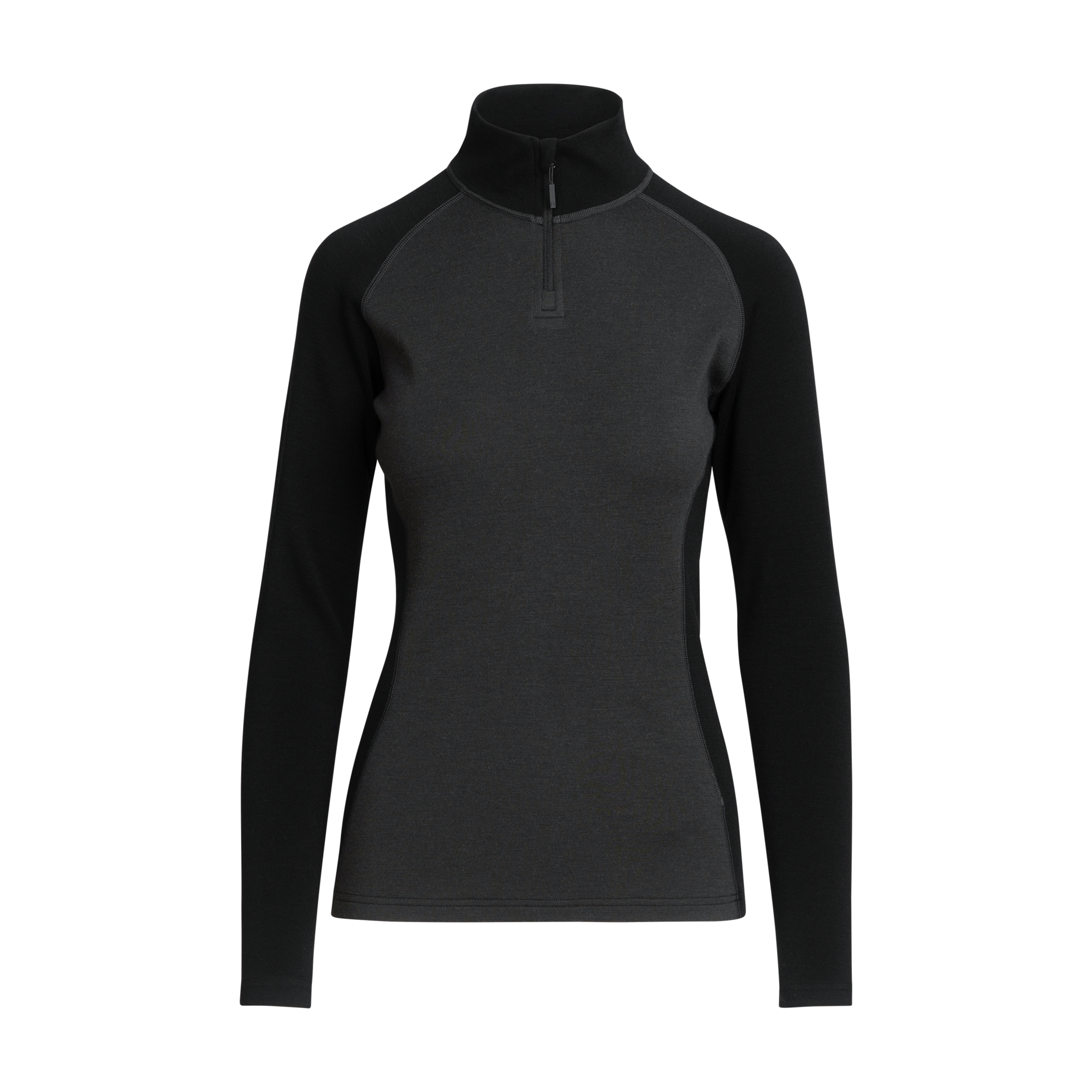 Arctic 260 dámské merino spodní triko s límcem na zip - žulově šedá | černá 