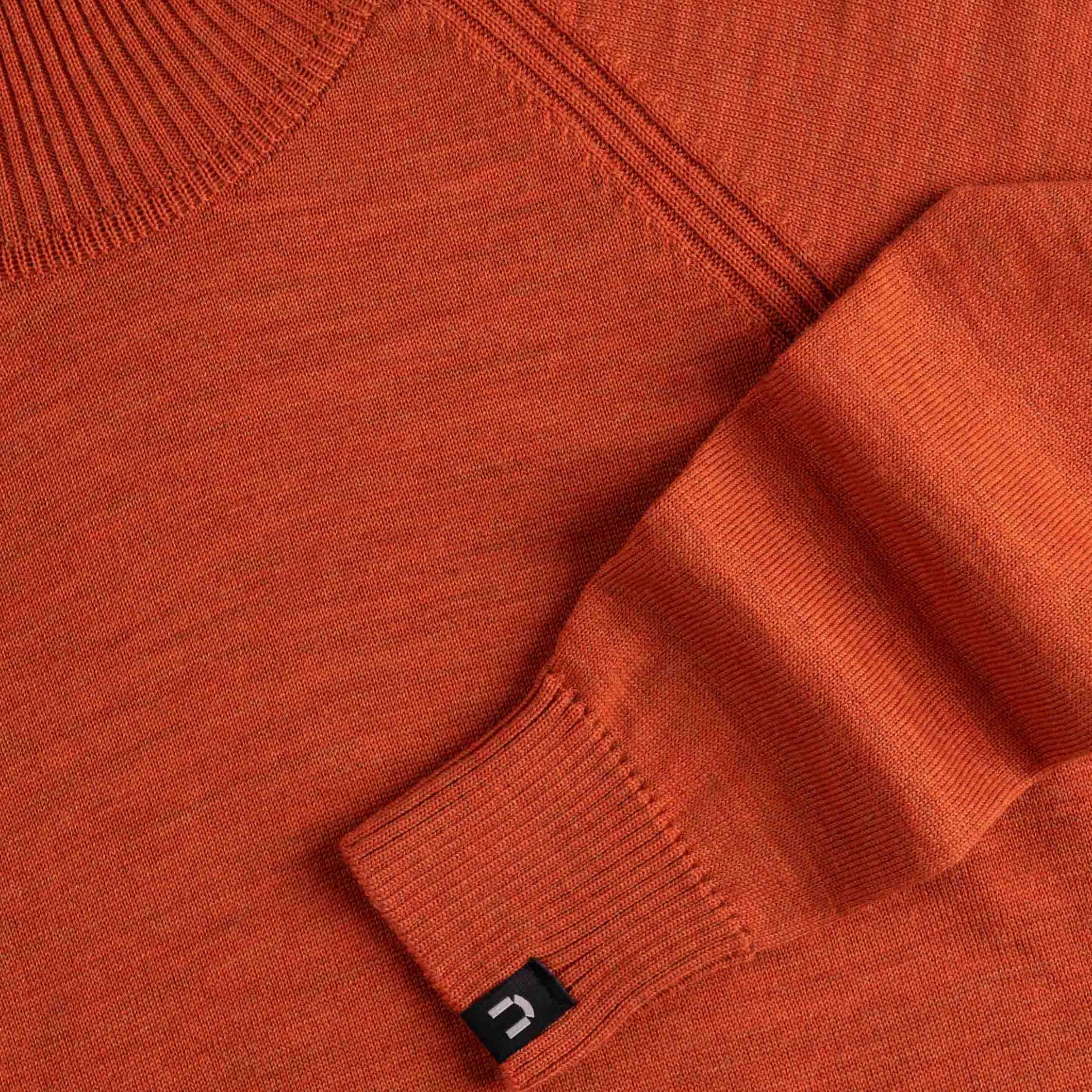 Maglione da donna Halla in lana merino - arancione bruciato 