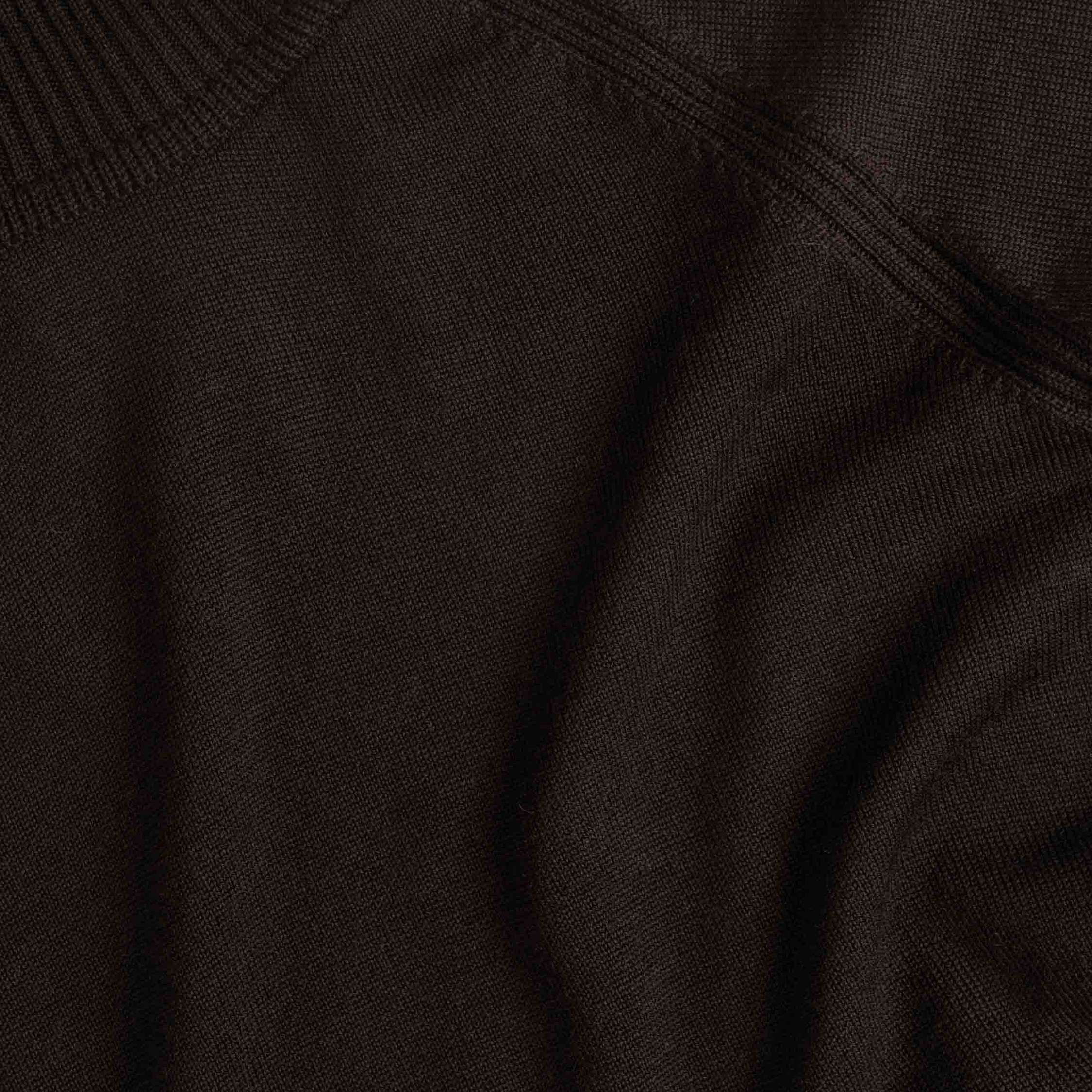 Halla pull en maille mérinos W - cacao foncé 