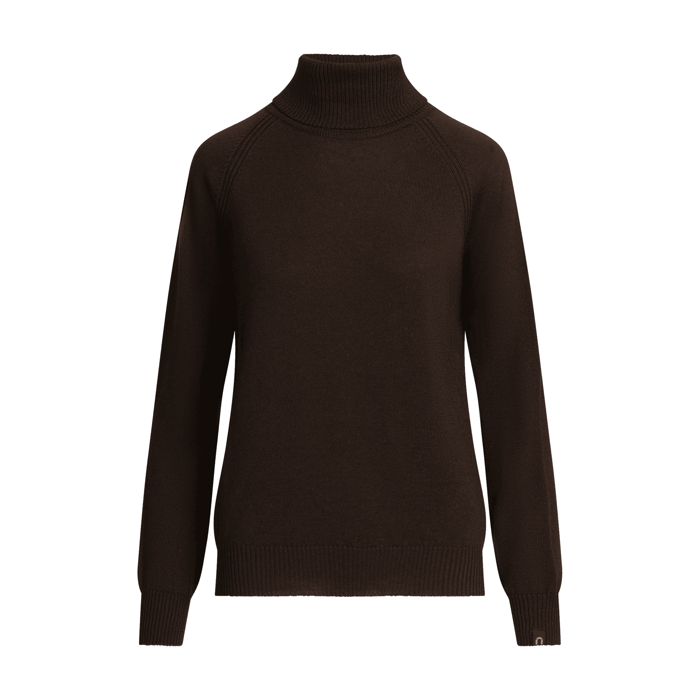 Halla pull en maille mérinos W - cacao foncé 