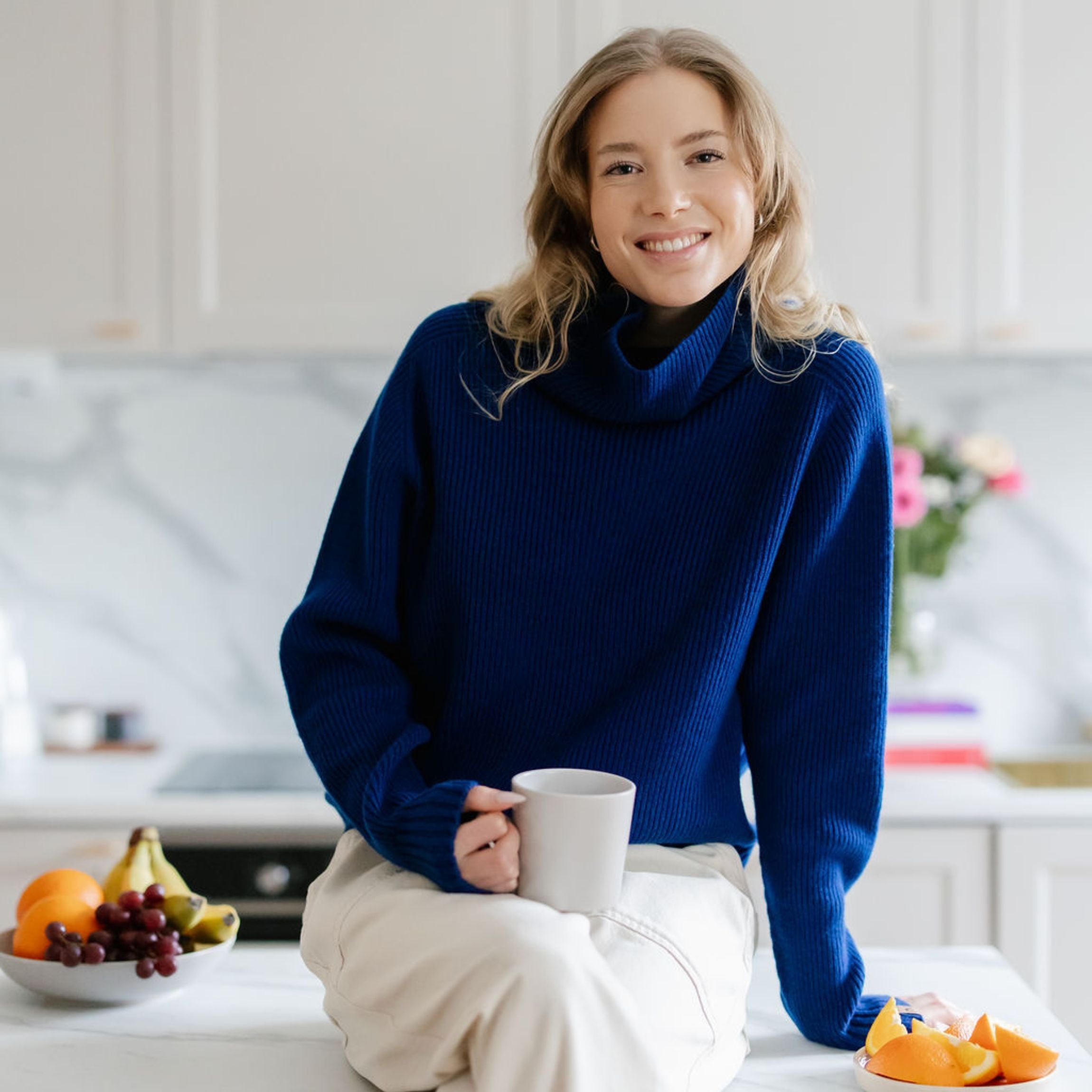 Kieppi naisten merinovillapaita - syvänsininen