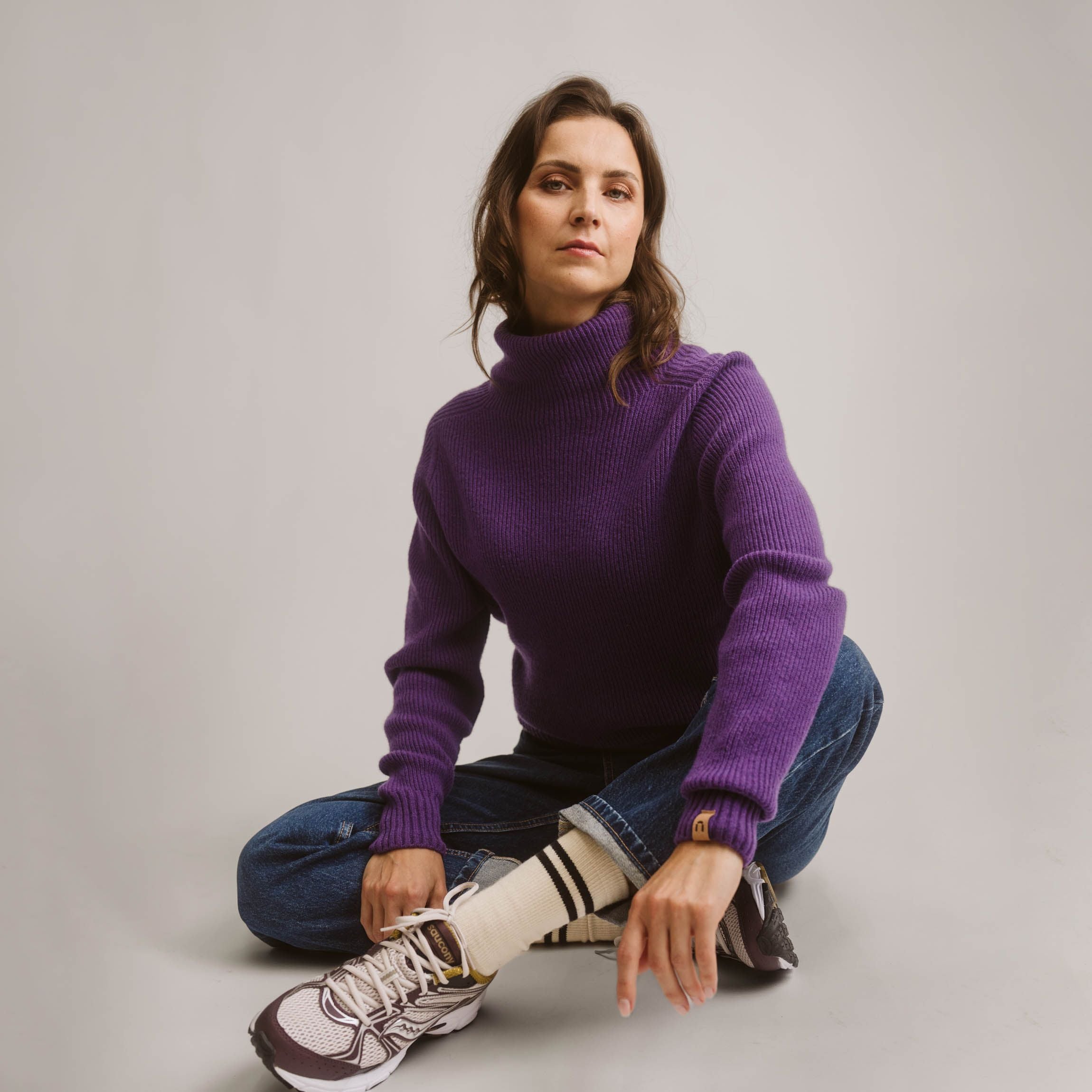 Kieppi naisten merinovillapaita - pehmeä violetti