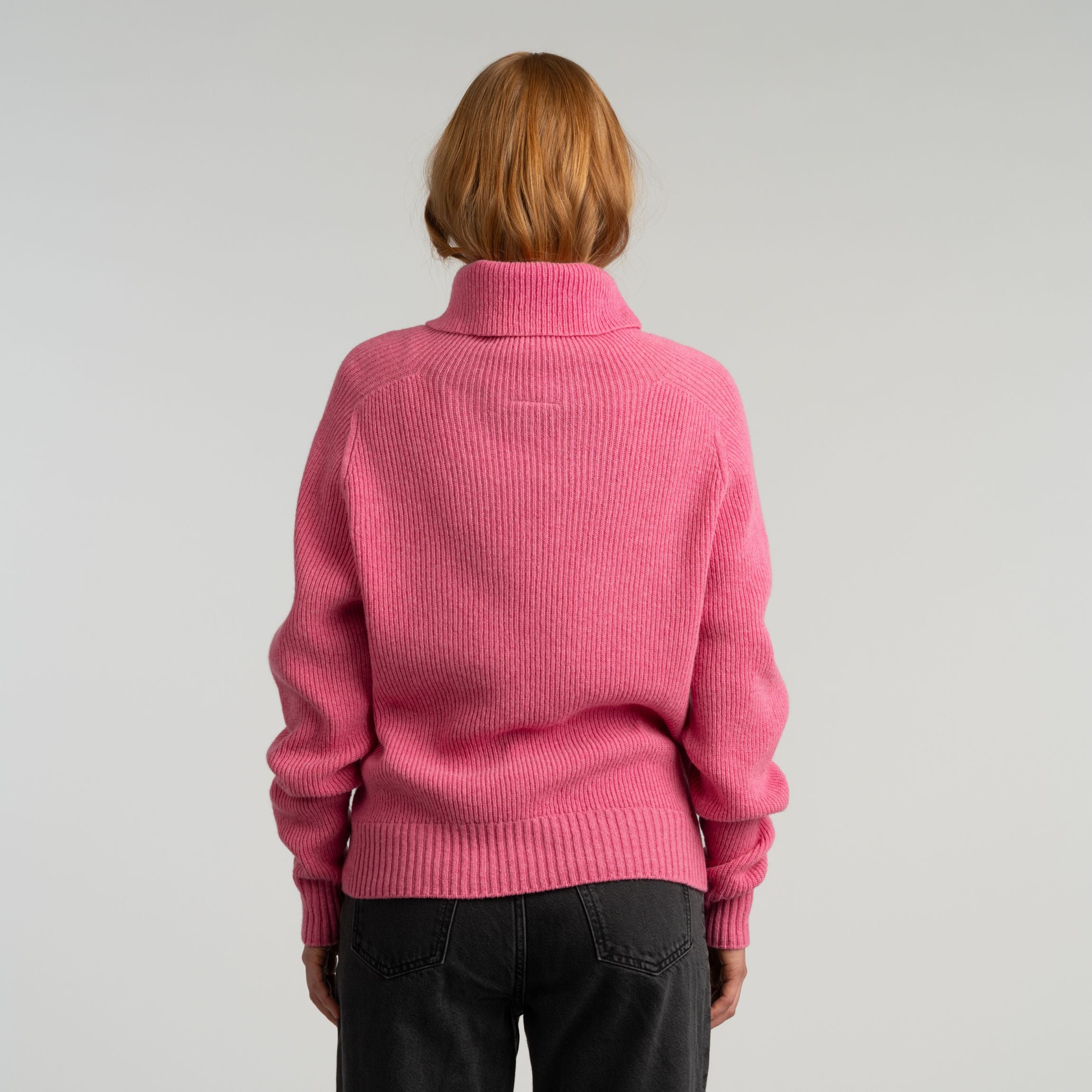 Kieppi Damen Merinowollpullover - Pfingstrosenrot 