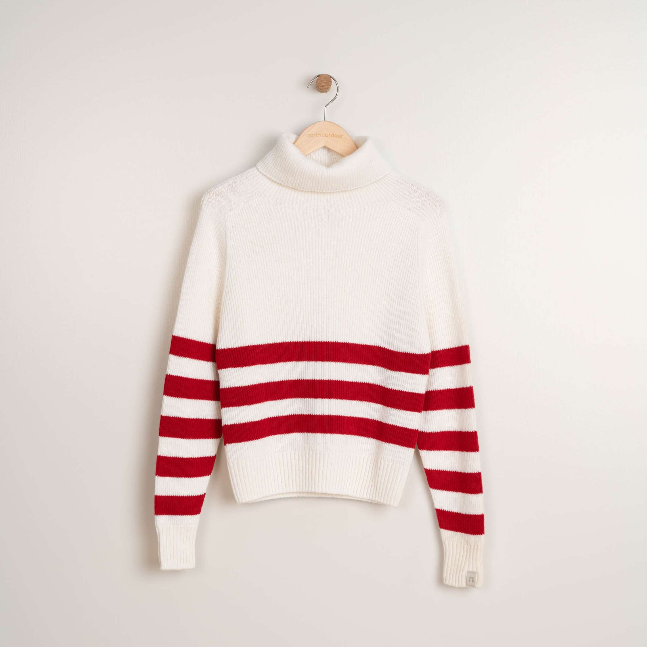 Kieppi Damen Merinowollpullover - schneeweiß | Preiselbeere 