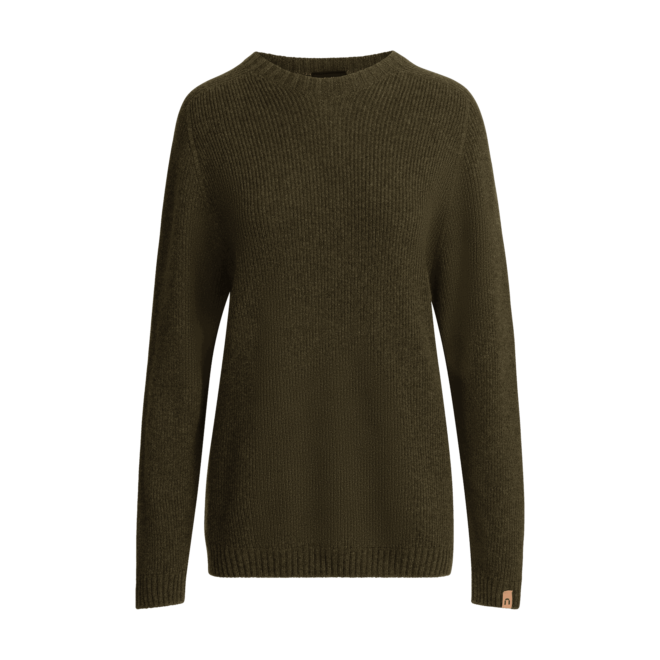 Kinos pull en laine mérinos W - olive foncé 
