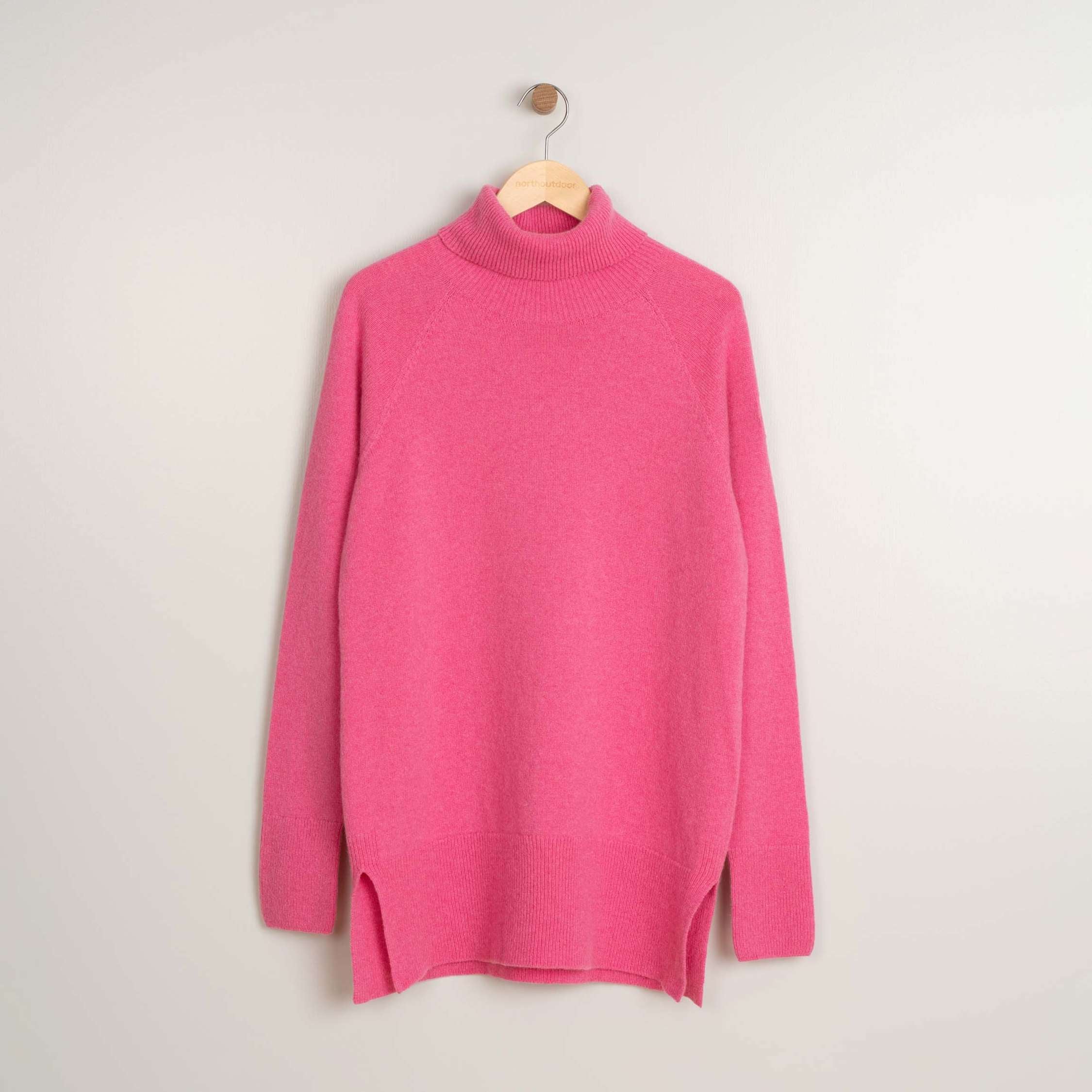 Tunturi Damen Merinowollpullover - pfingstrosenrot 