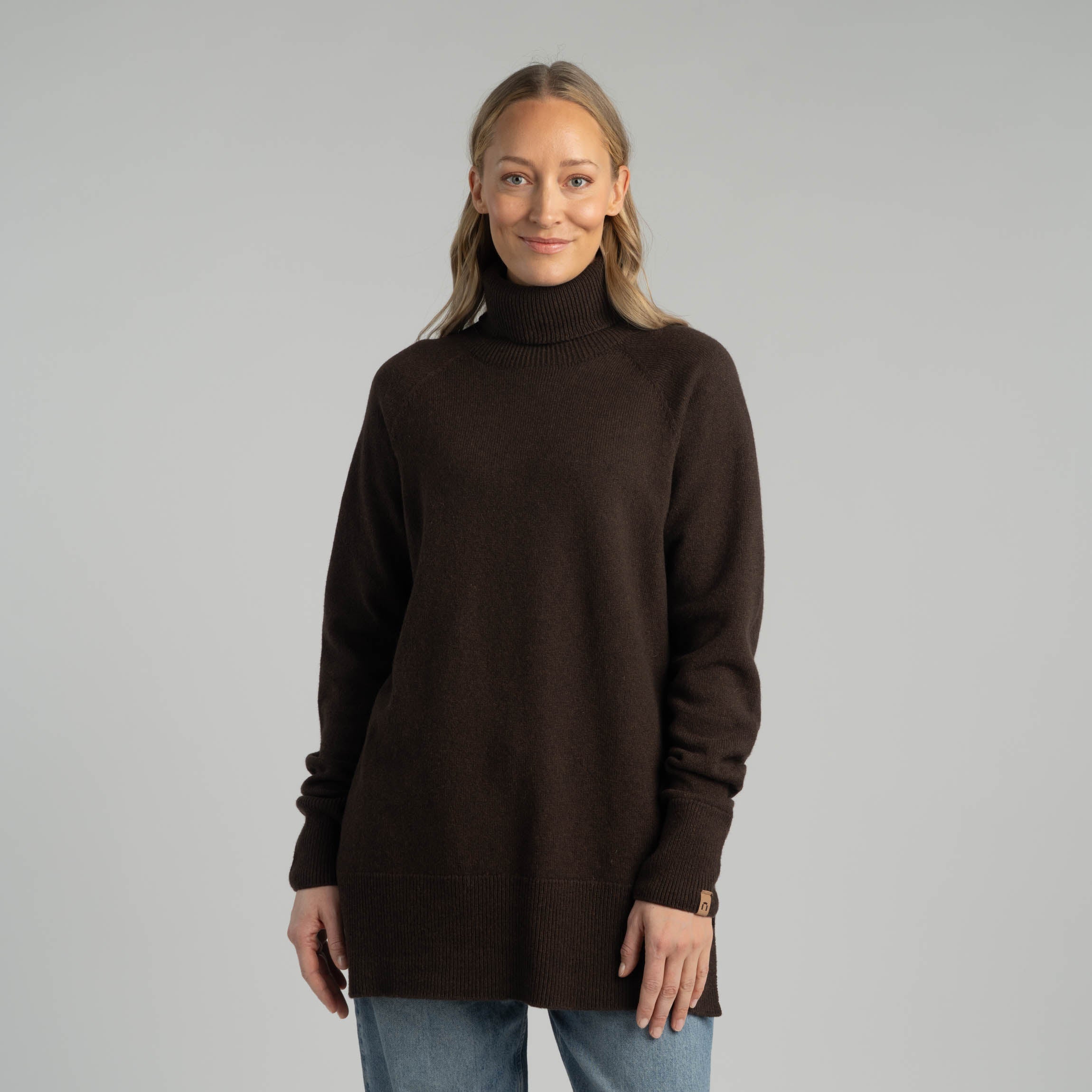 Pull en maille mérinos Tunturi W - café 