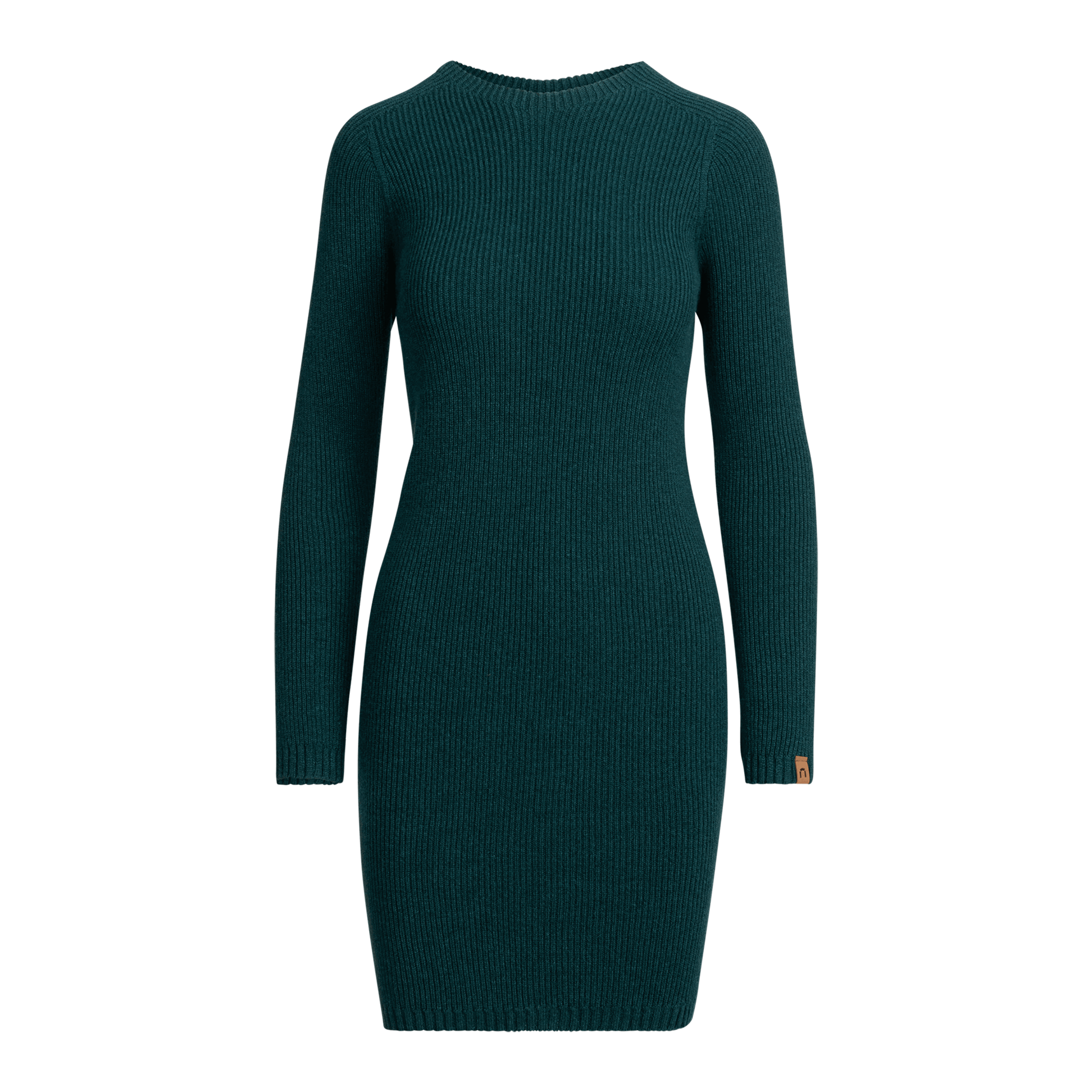 Kanerva robe en mérinos pour femmes - bleu paon 