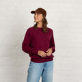 Kide women's merino knit sweater - dark mauve 