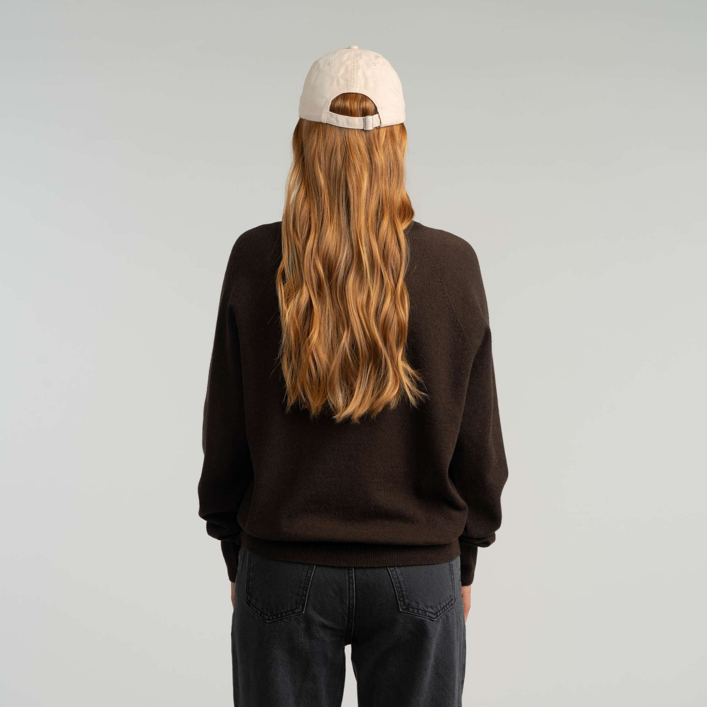 Kide pull en maille en laine mérinos W - café 