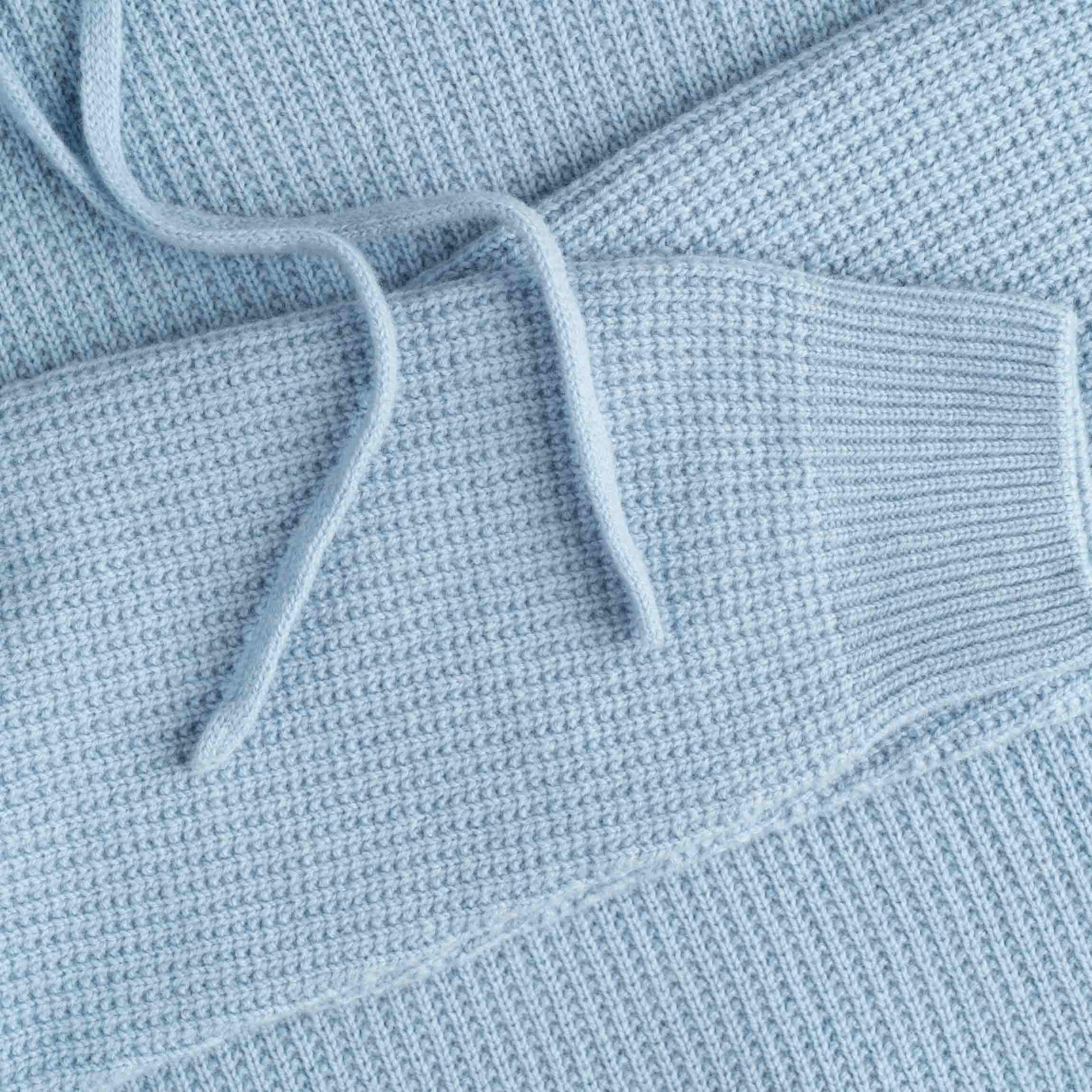 Virta merino knit hoodie W - light blue