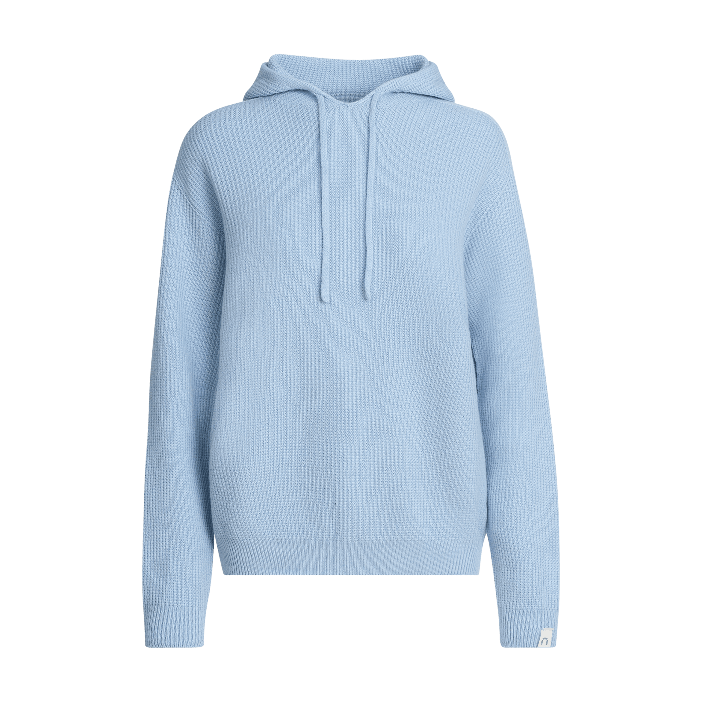 Virta merino knit hoodie W - light blue