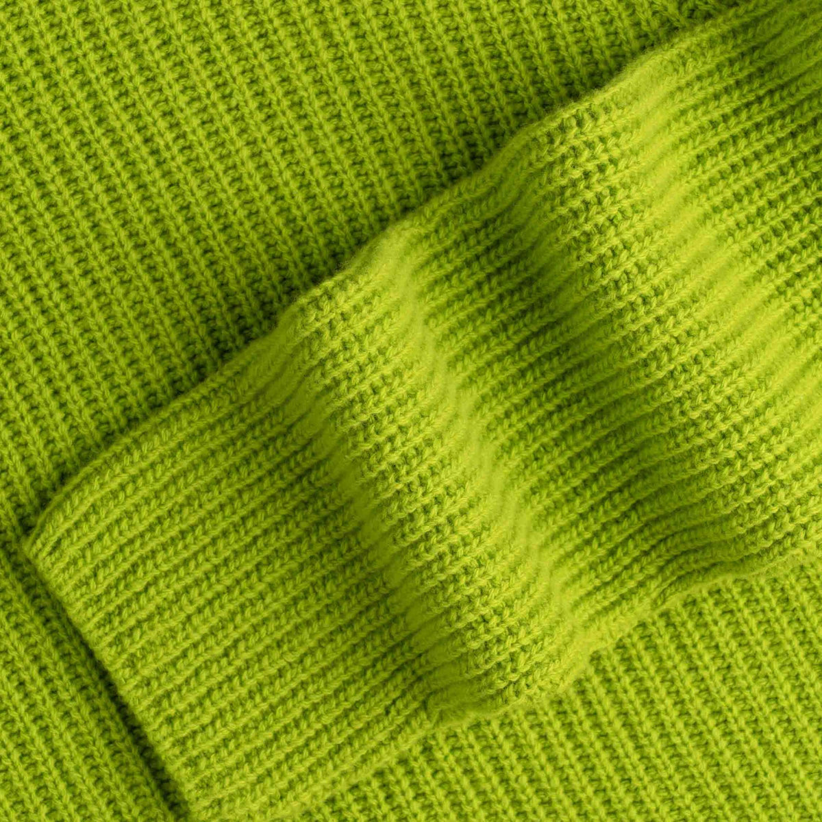 Magnolia maglione in lana merino con collo alto W - lime scuro 