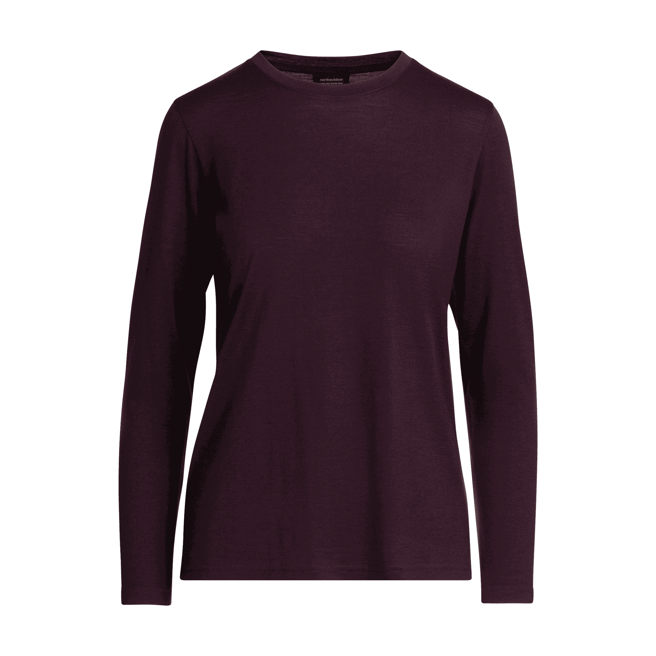 Julia pitkähihainen merino-T-paita W - munakoiso