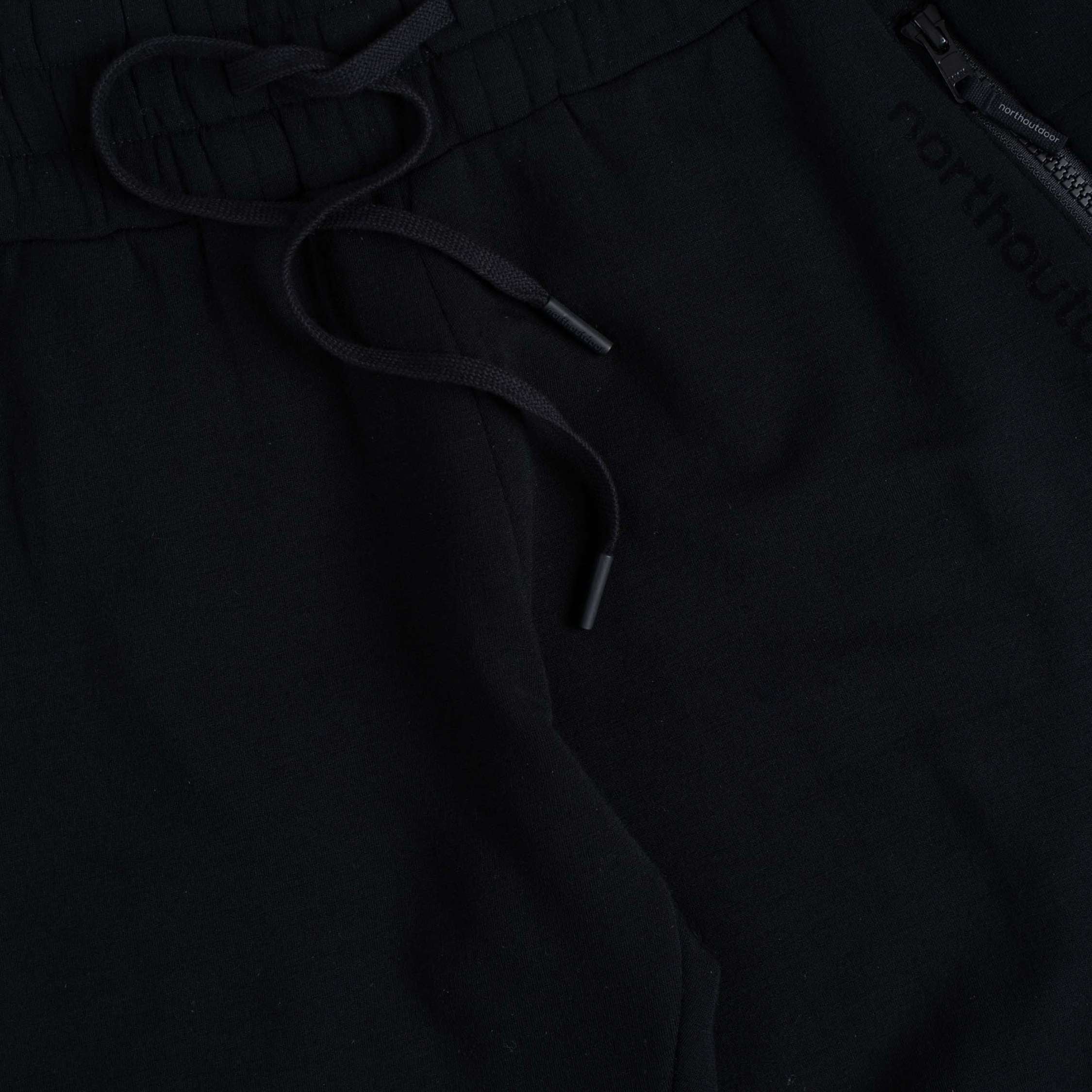 Pantaloni con tasca laterale in merinofleece Harper W - nero 