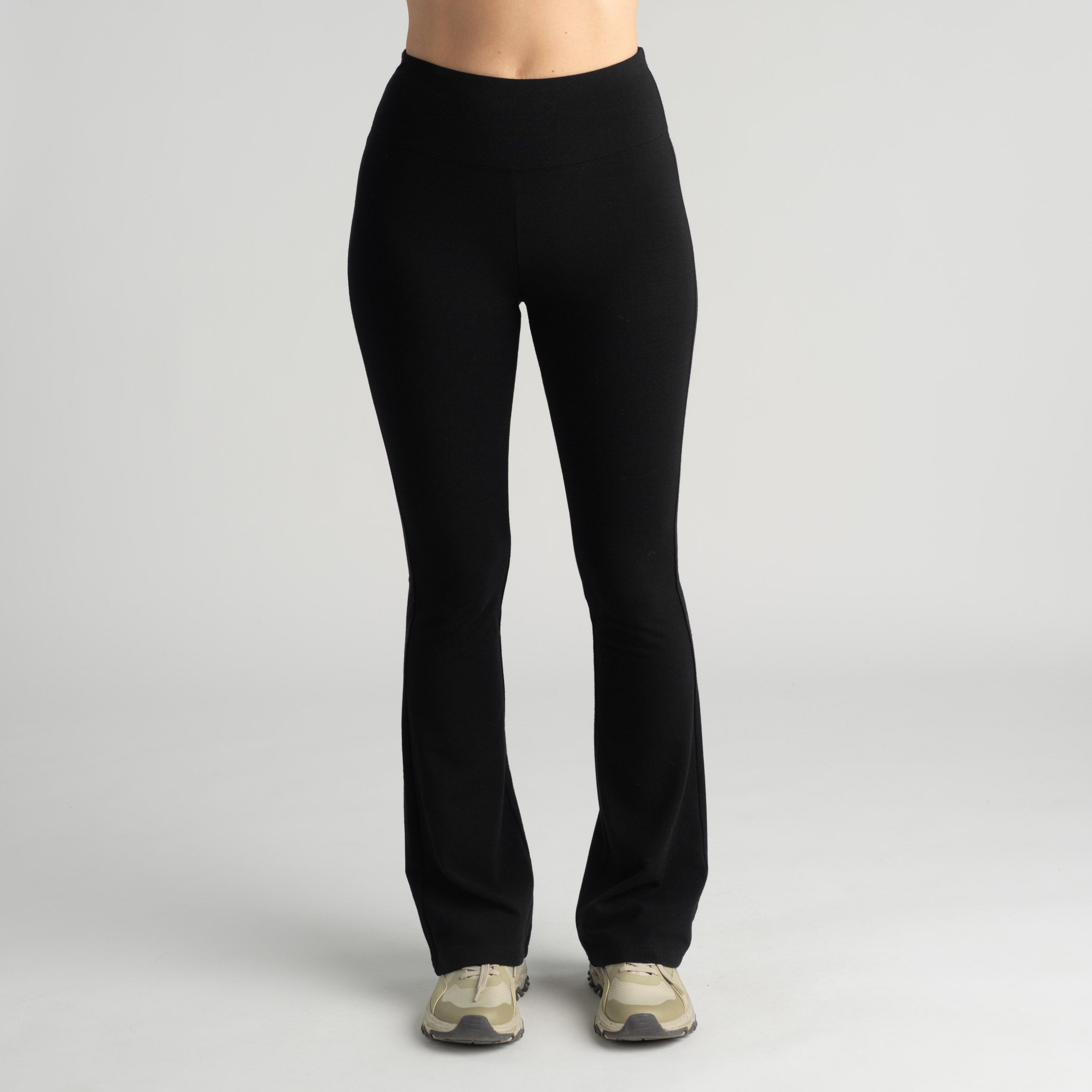 Aya flared merinoleggingsit W - musta