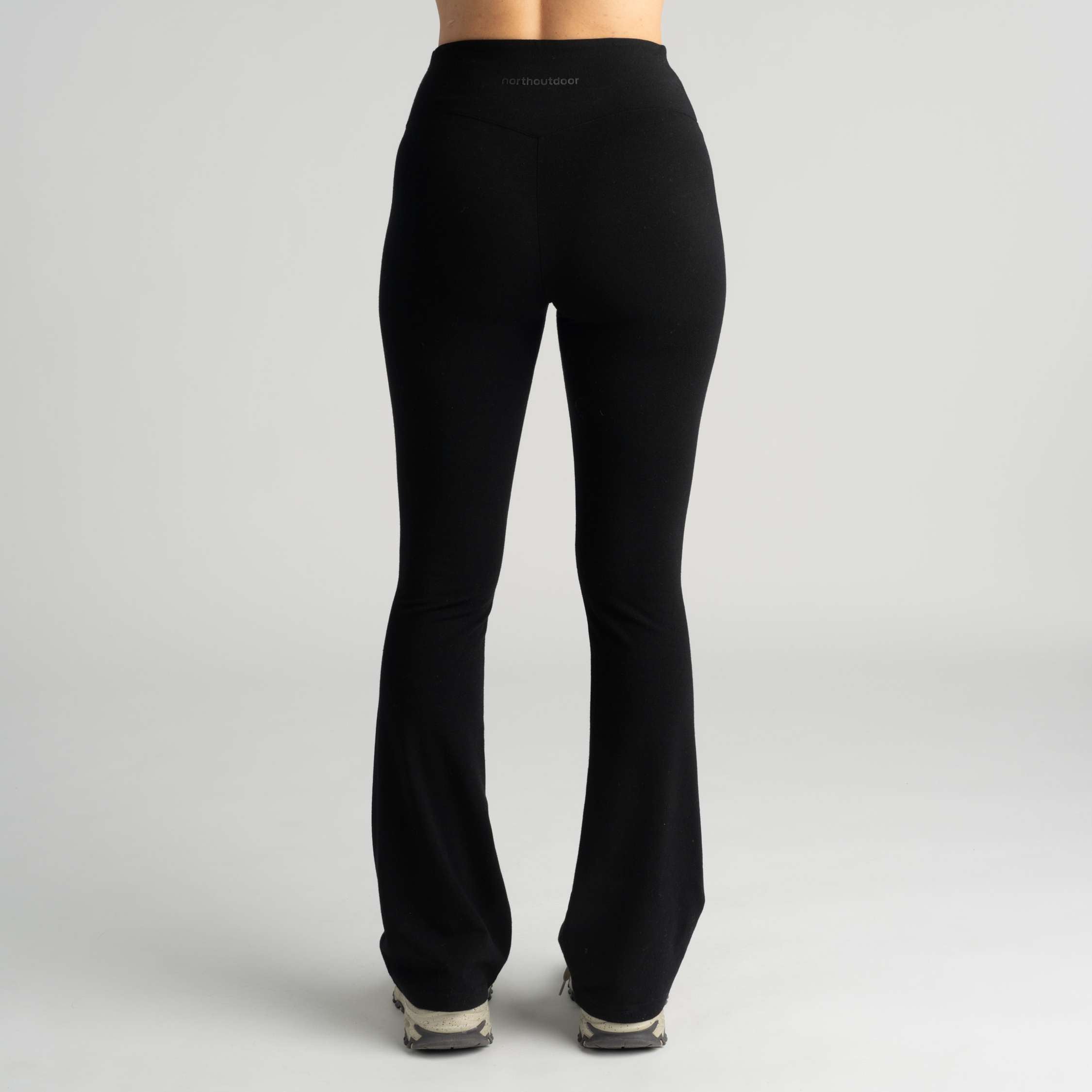Aya flared merinoleggingsit W - musta