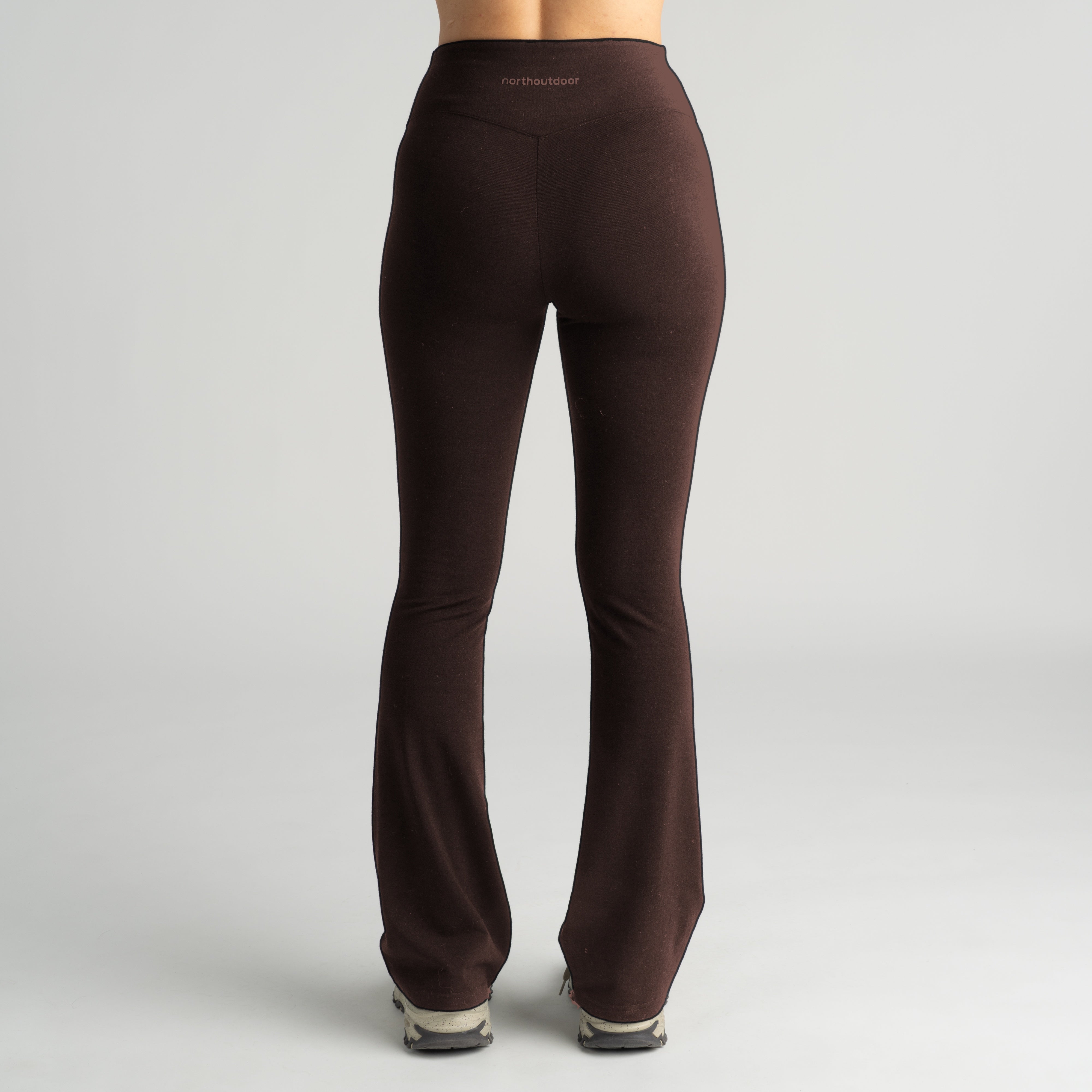 Aya flared merinoleggingsit W - suklaa