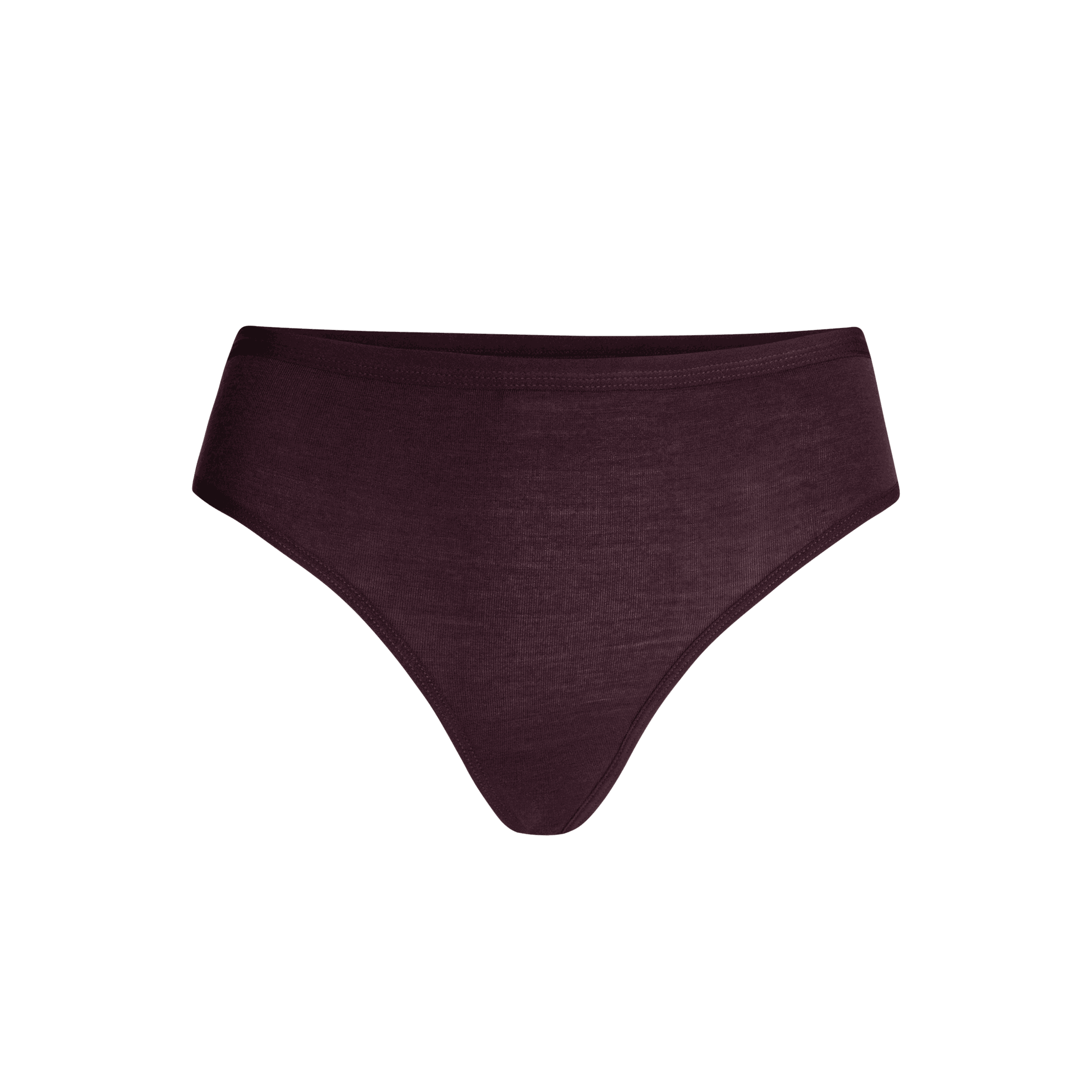 Anne Merino-Stringtanga W - Aubergine 