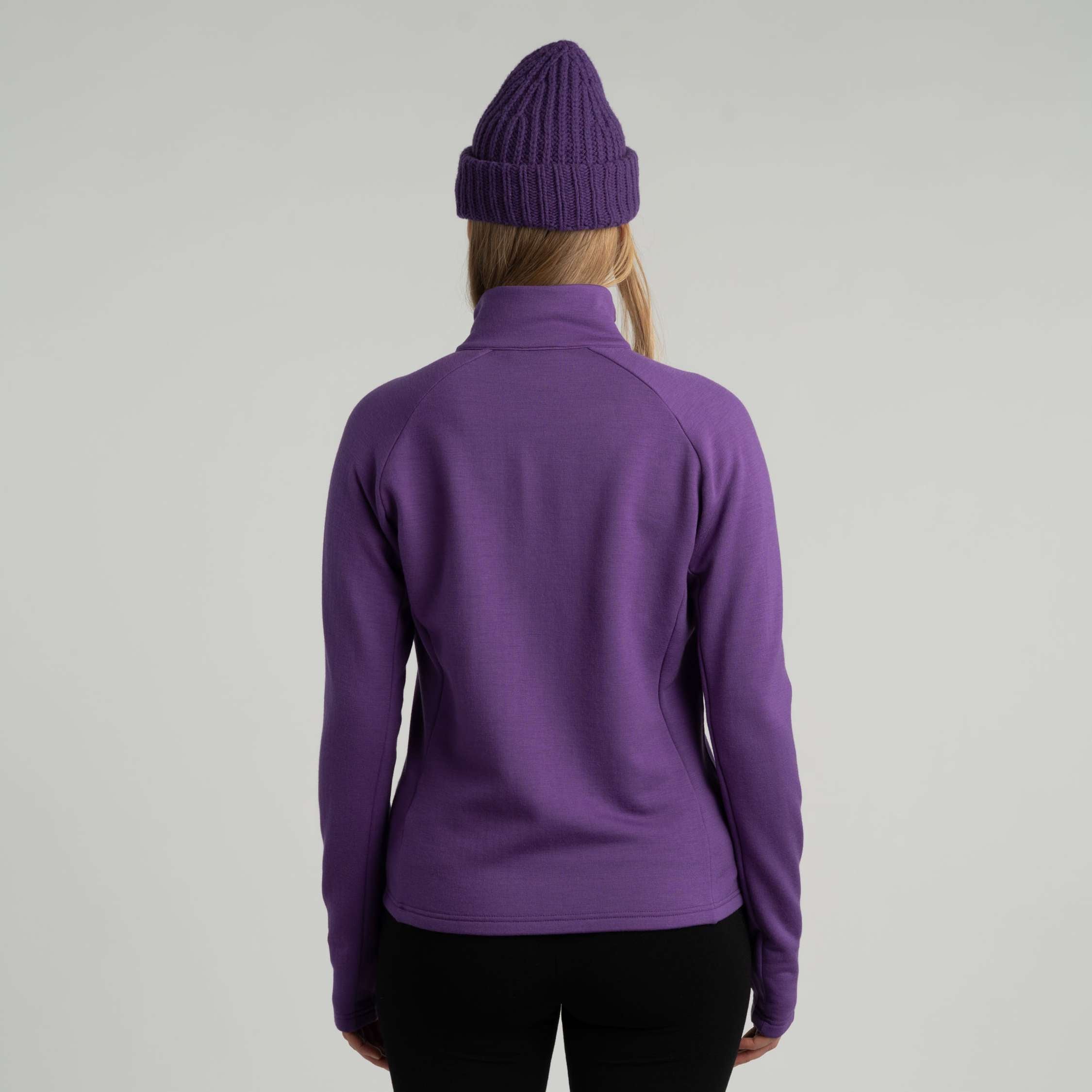 Viola merinofleecetakki W - violetti