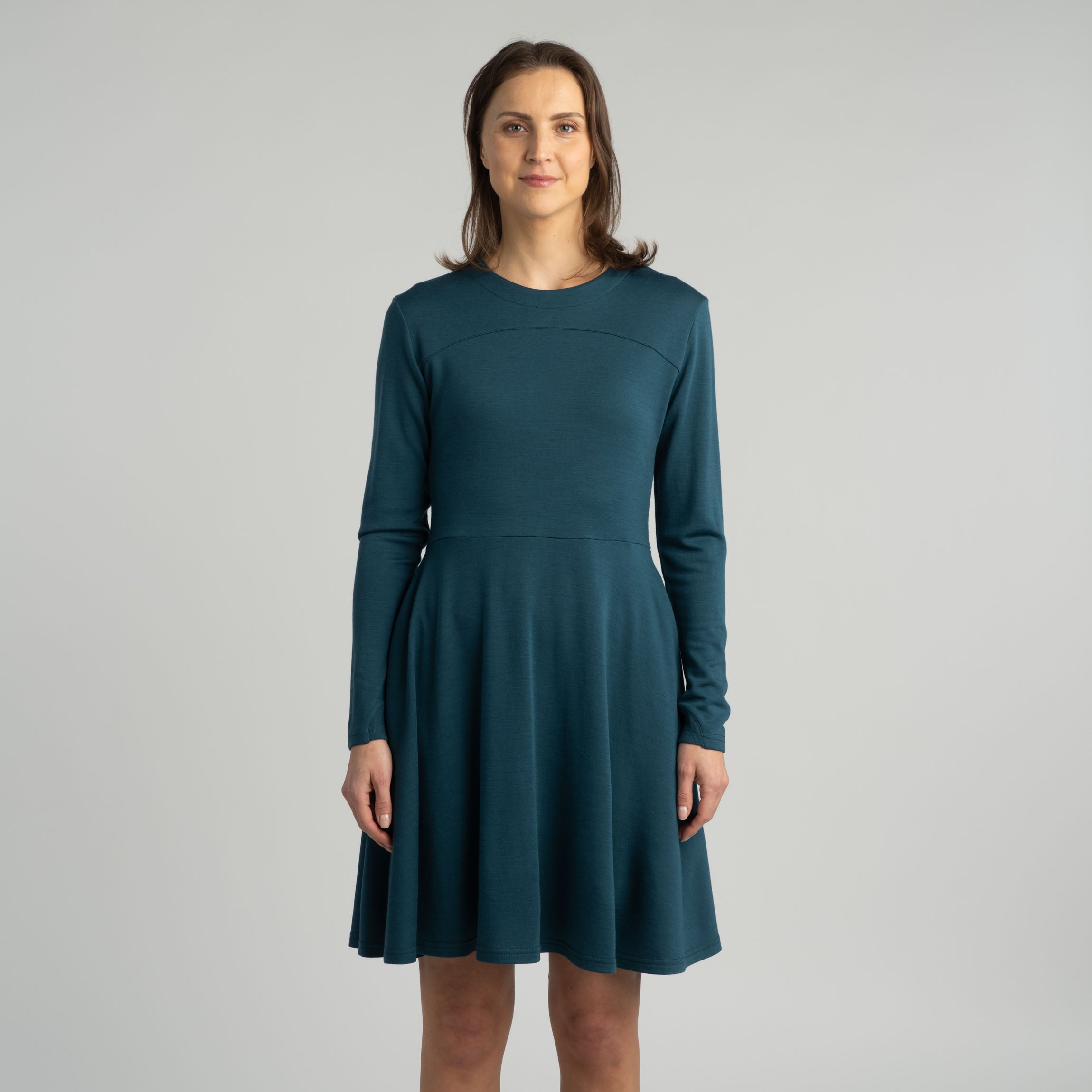 Robe en mérinos Raven W - bleu-vert 