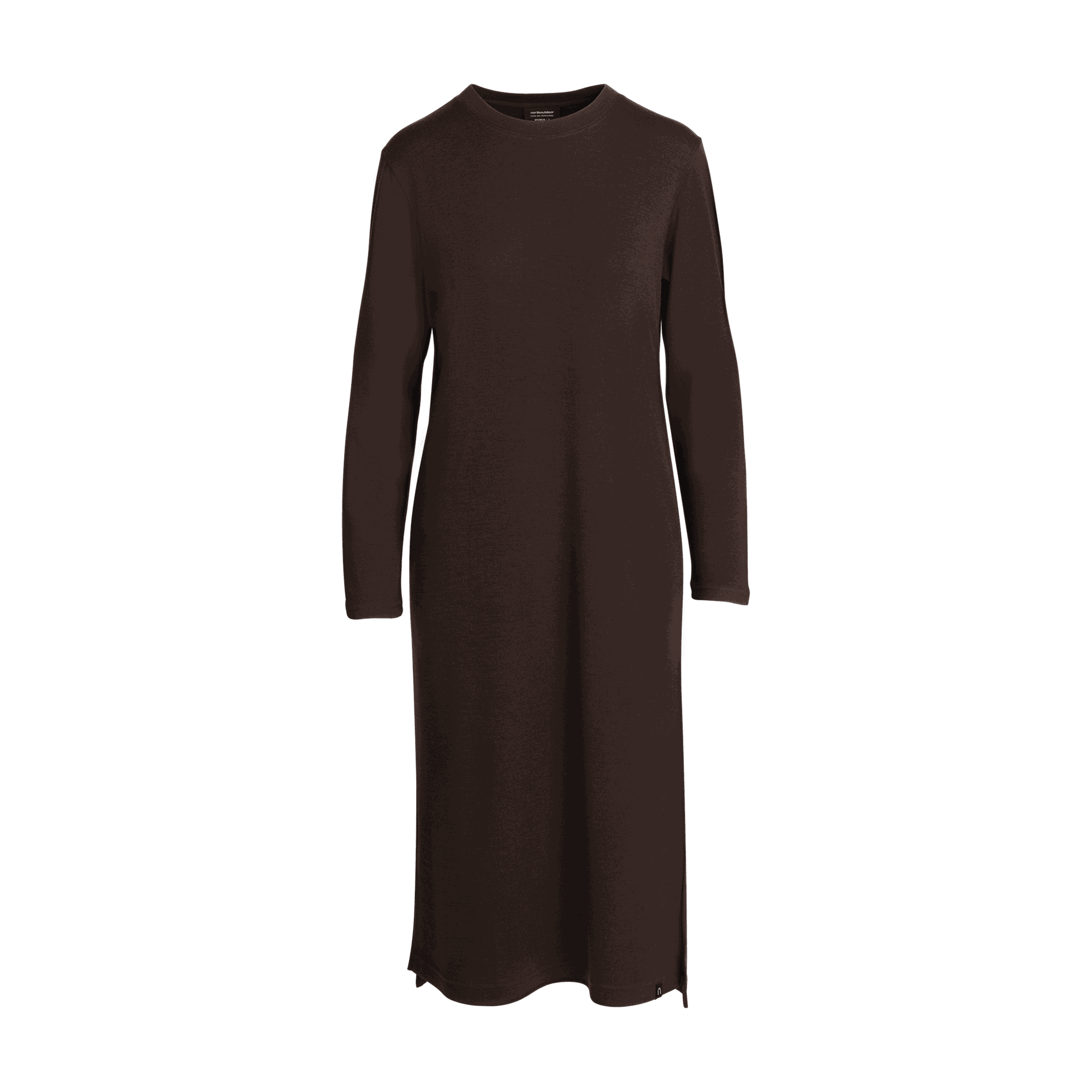 Robe en mérinos Asta W - chocolat 