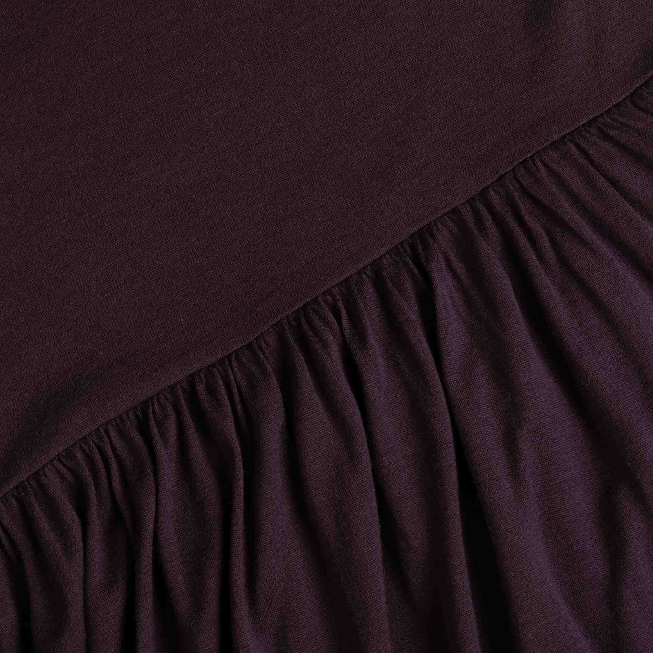 Robe en mérinos Ida W - aubergine 