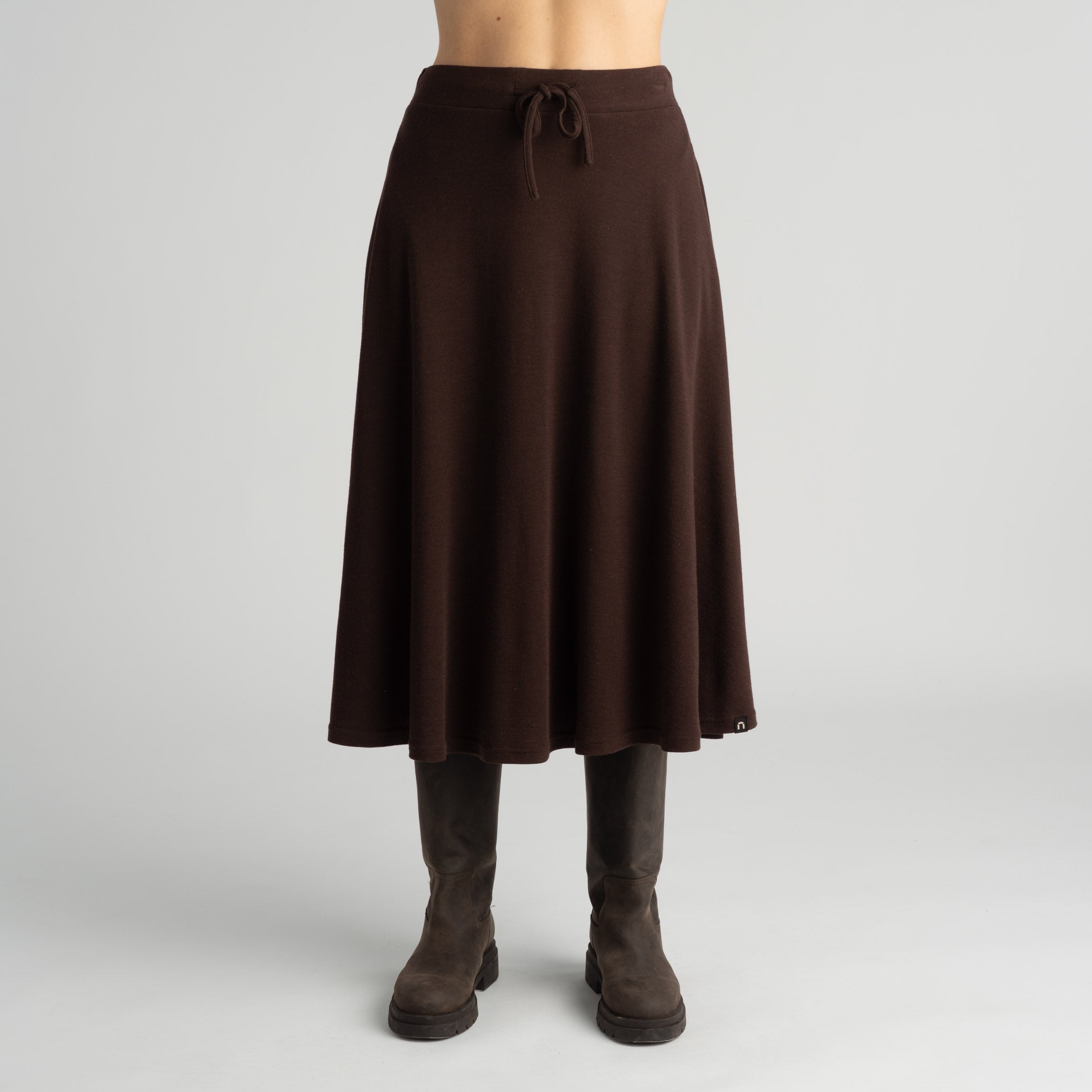 Nelli merino sukně W - čokoládová 