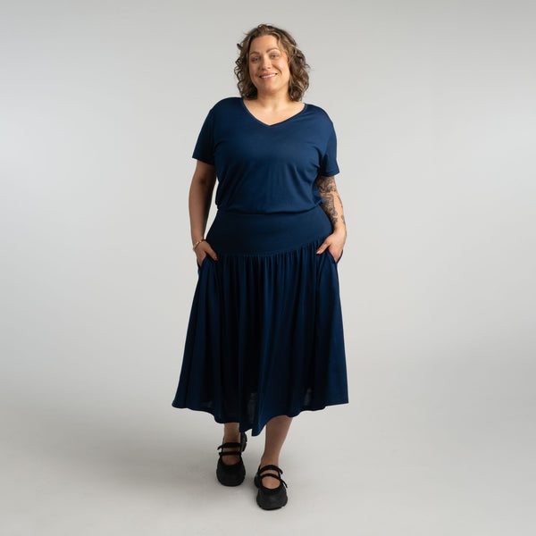 Laila merinorok W - donker bosbes 