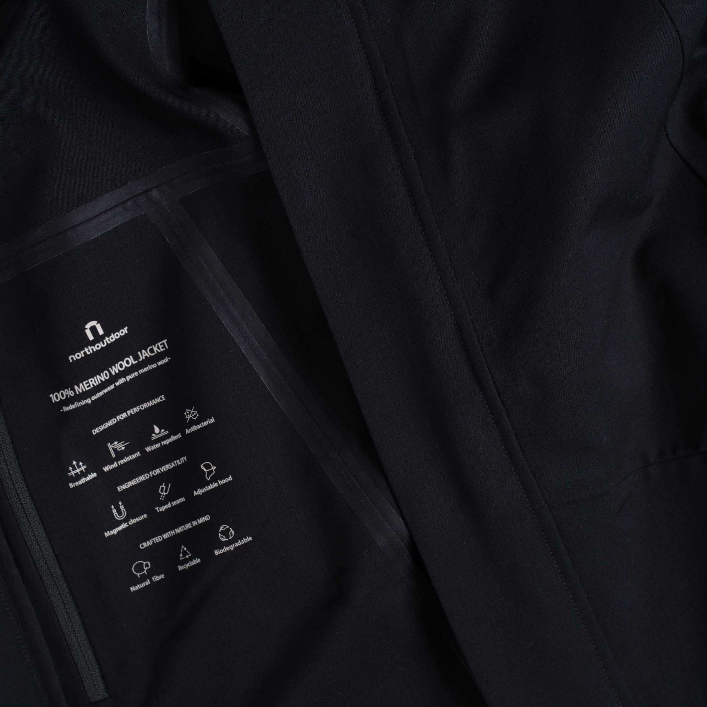 Aura merinokuoritakki W - musta