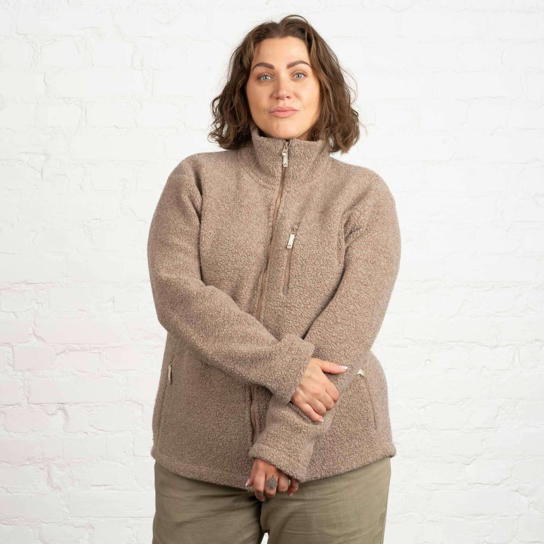 North Outdoor | Zelda wool fleece jacket W - latte