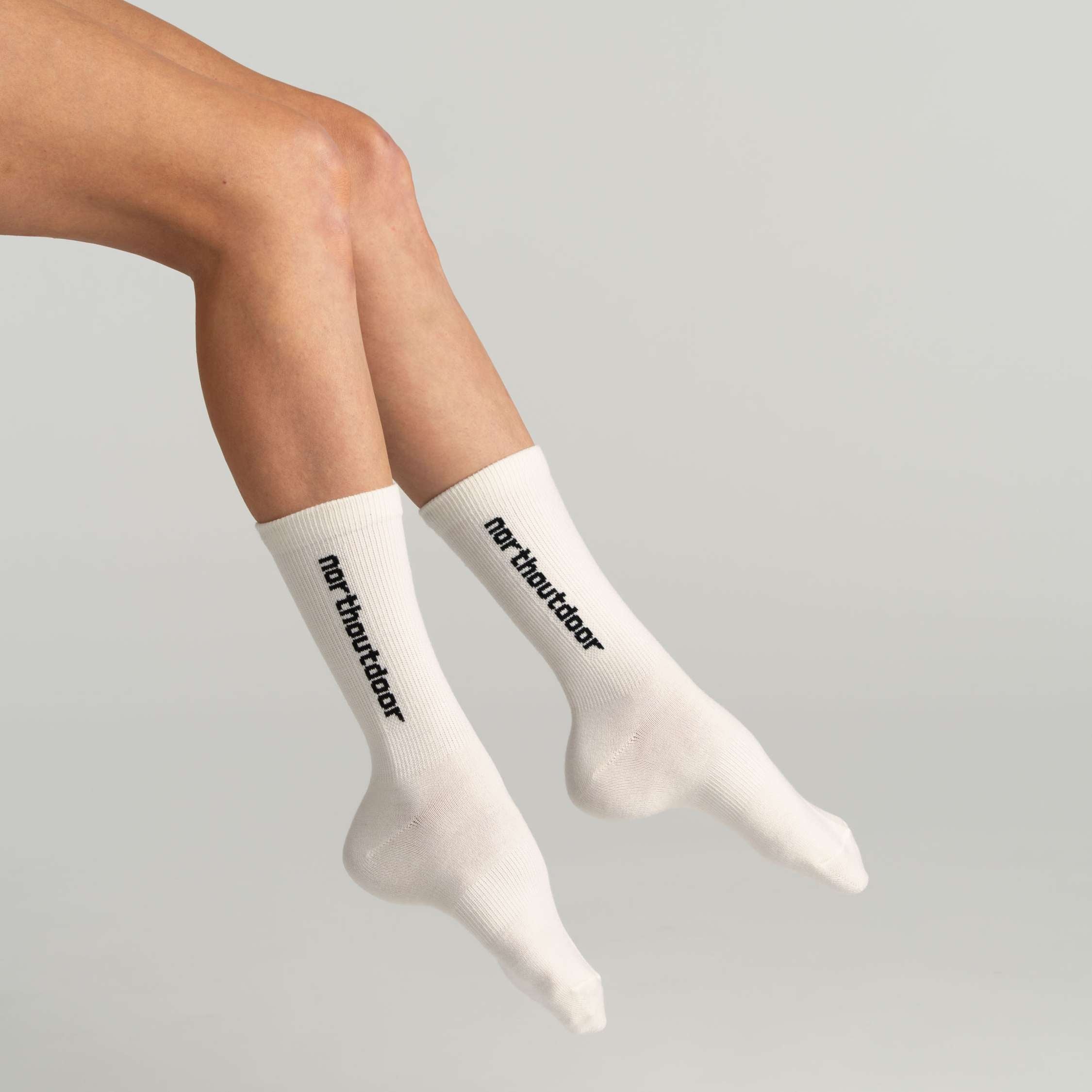 All day merino tennissokken logo UNI - sneeuwwit | zwart
