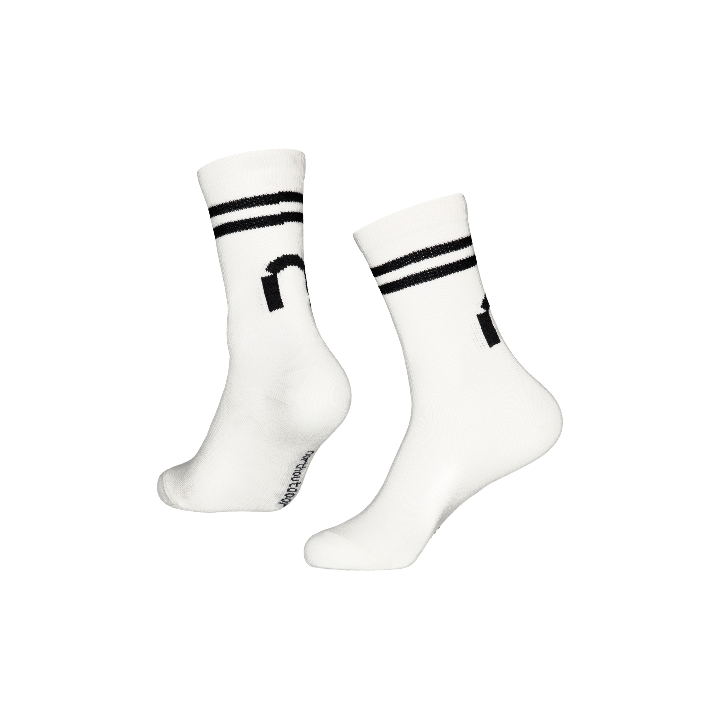All day merino tennissokken stripe UNI - sneeuwwit | Zwart 