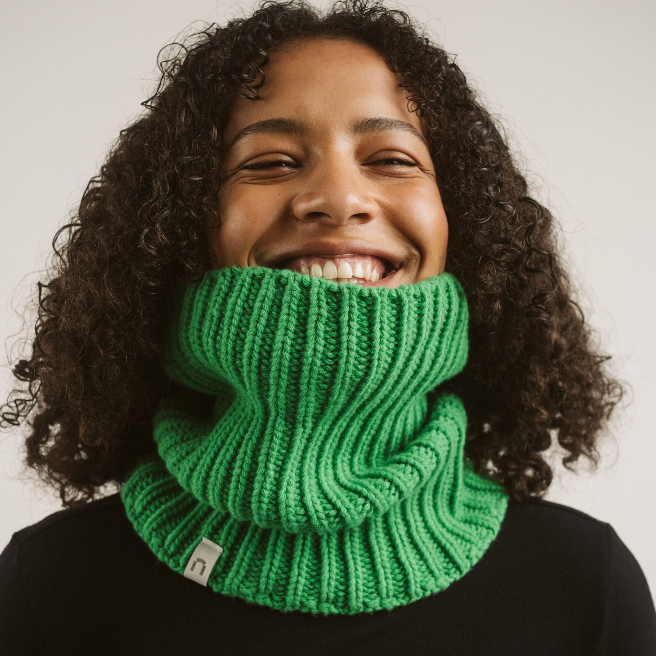 Polku merino tuubihuivi - omenanvihreä