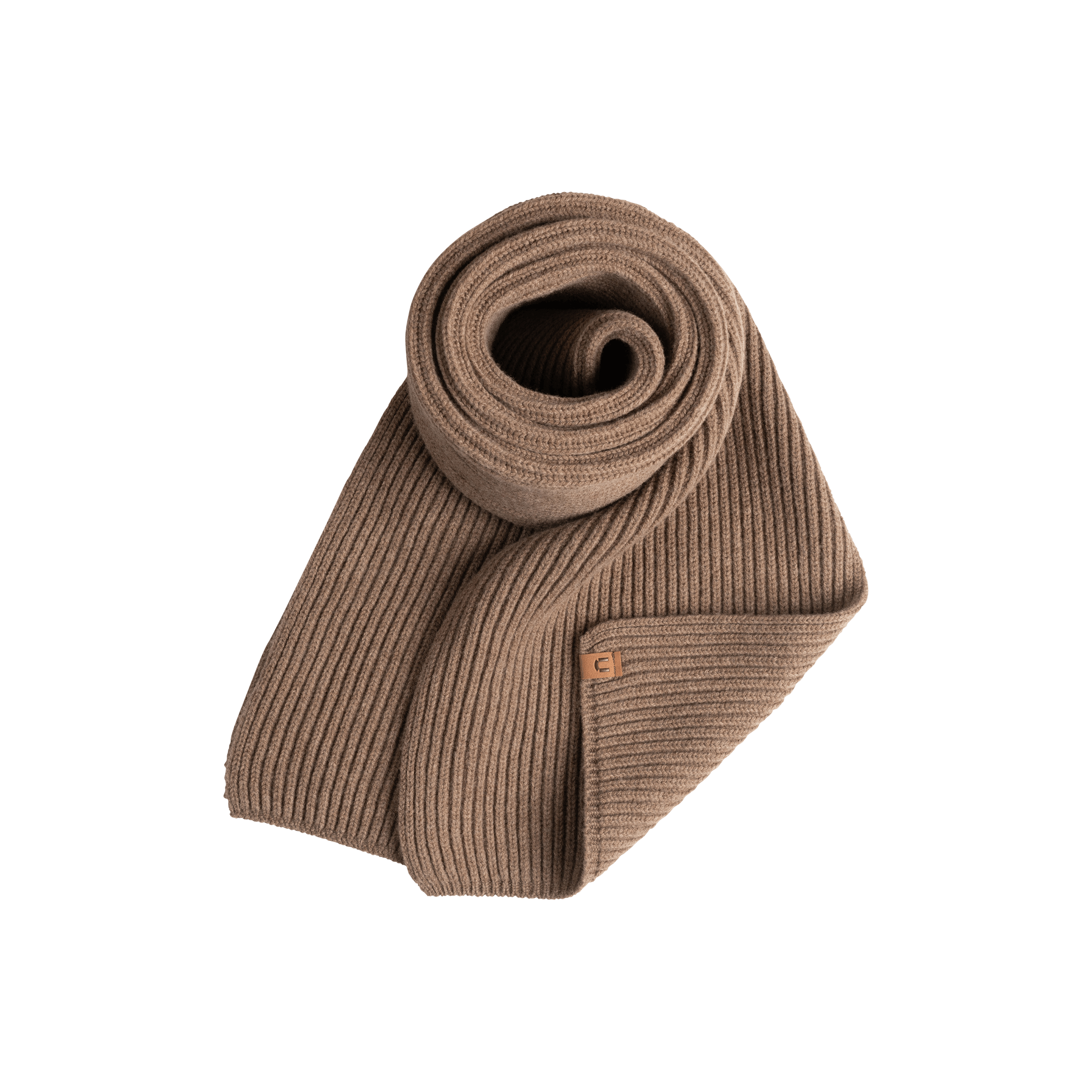 Pyry merino kaulaliina - kivenruskea