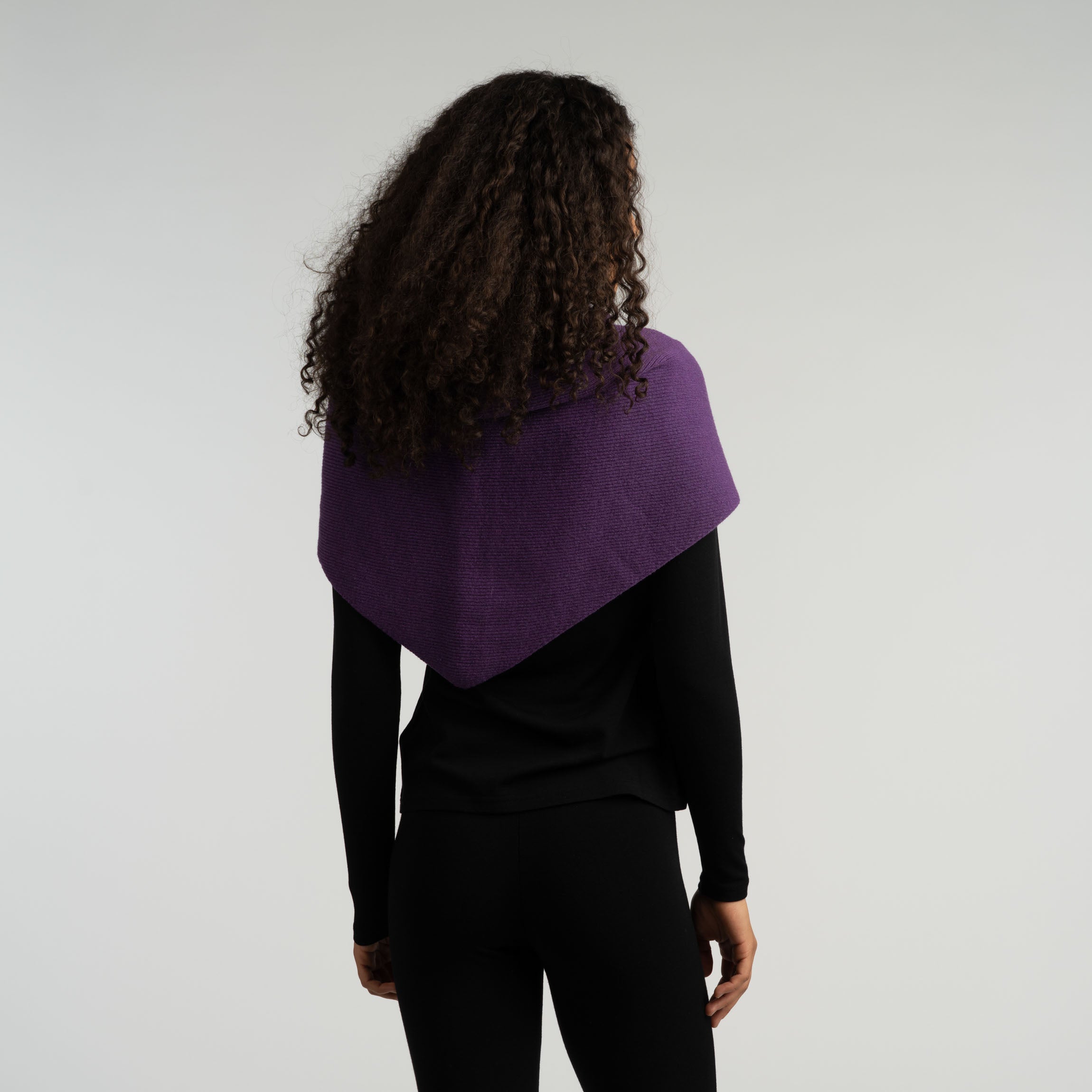 Lumo écharpe triangulaire en mérinos UNI - violet doux 
