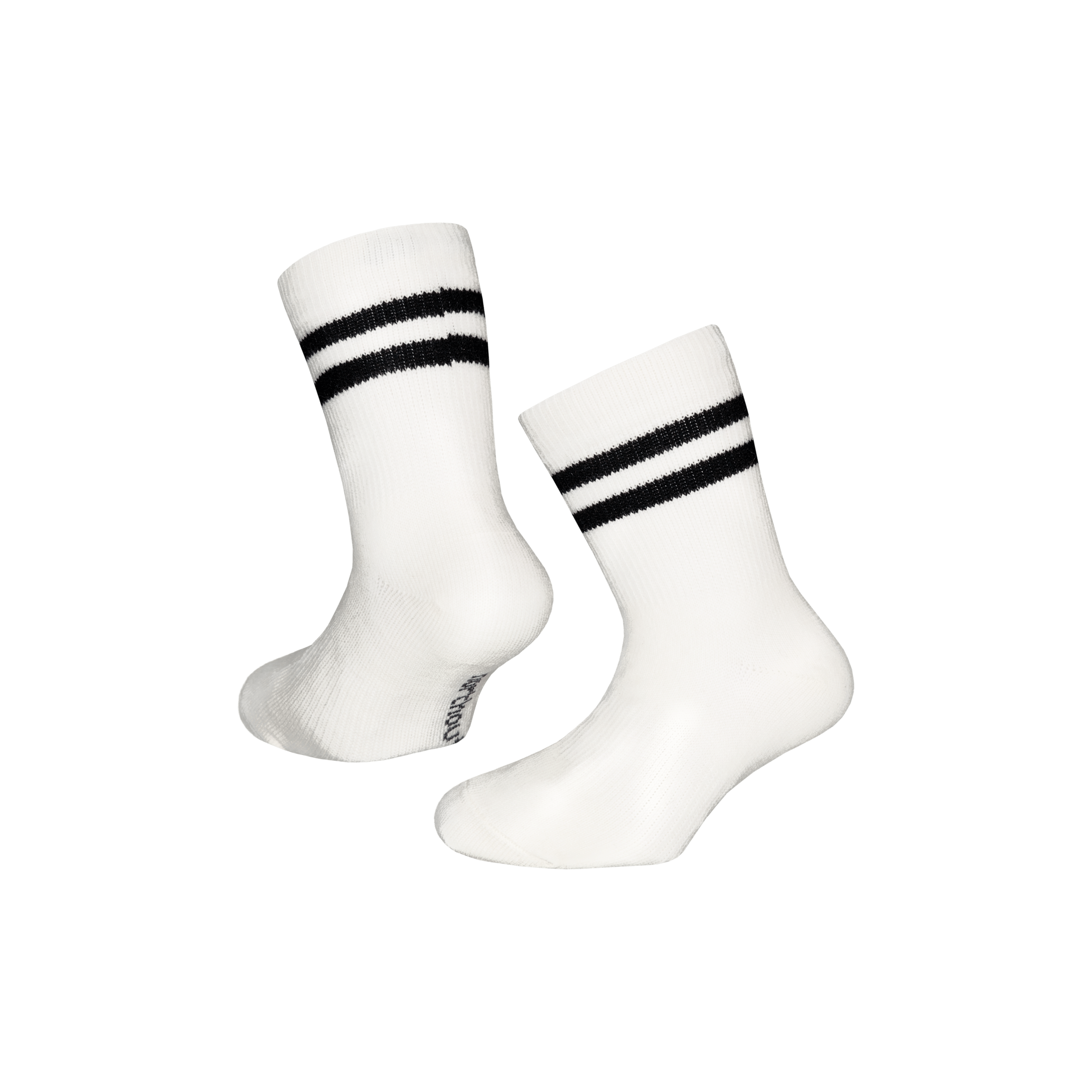 All day gestreepte merino wollen sokken JR - sneeuwwit | Zwart 